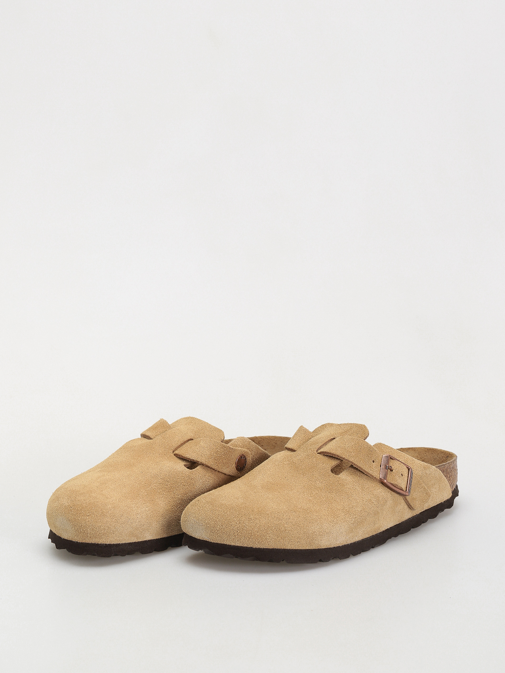 Šľapky Birkenstock Boston Suede Leather Narrow Wmn (latte cream)