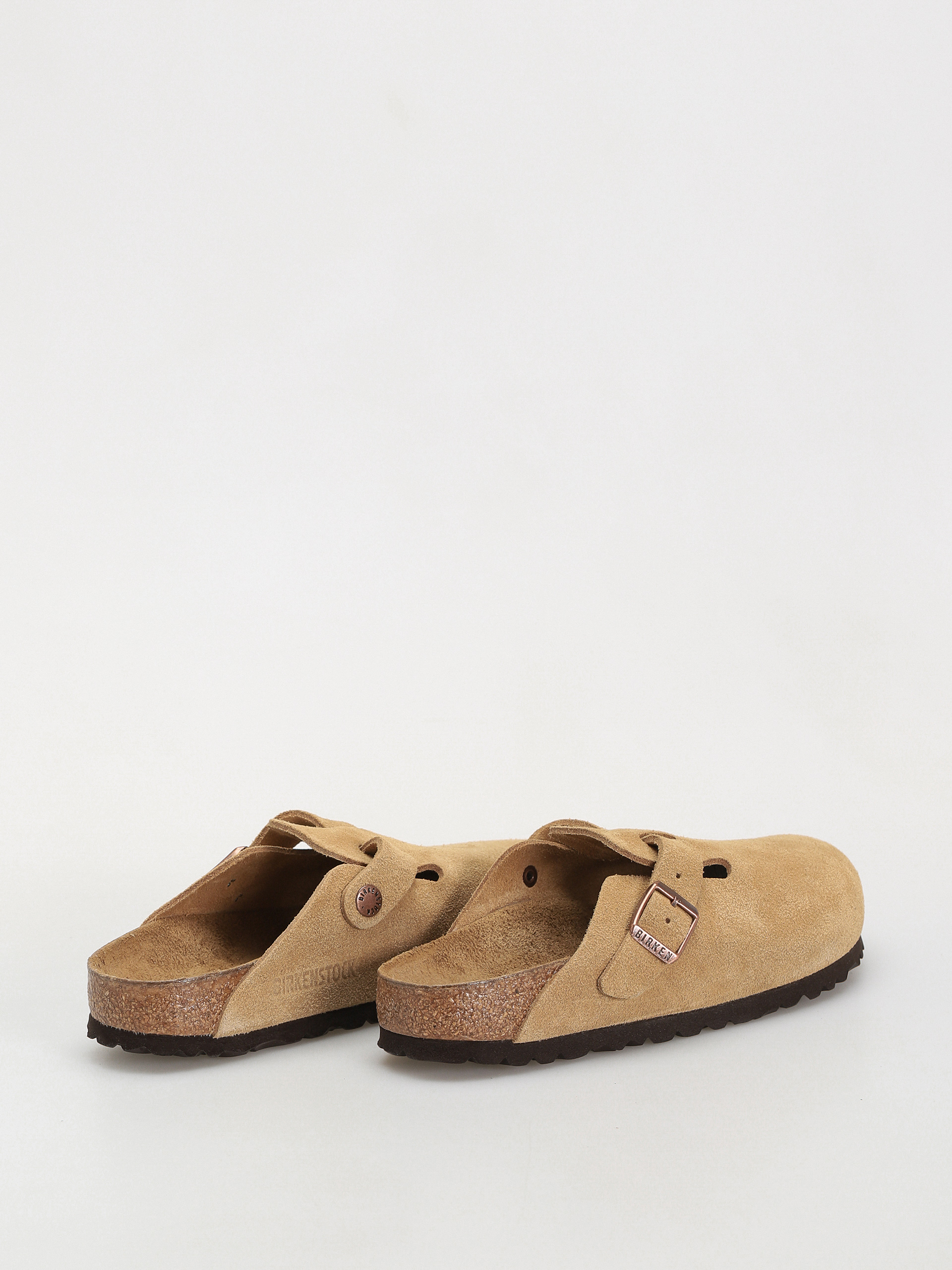 Šľapky Birkenstock Boston Suede Leather Narrow Wmn (latte cream)