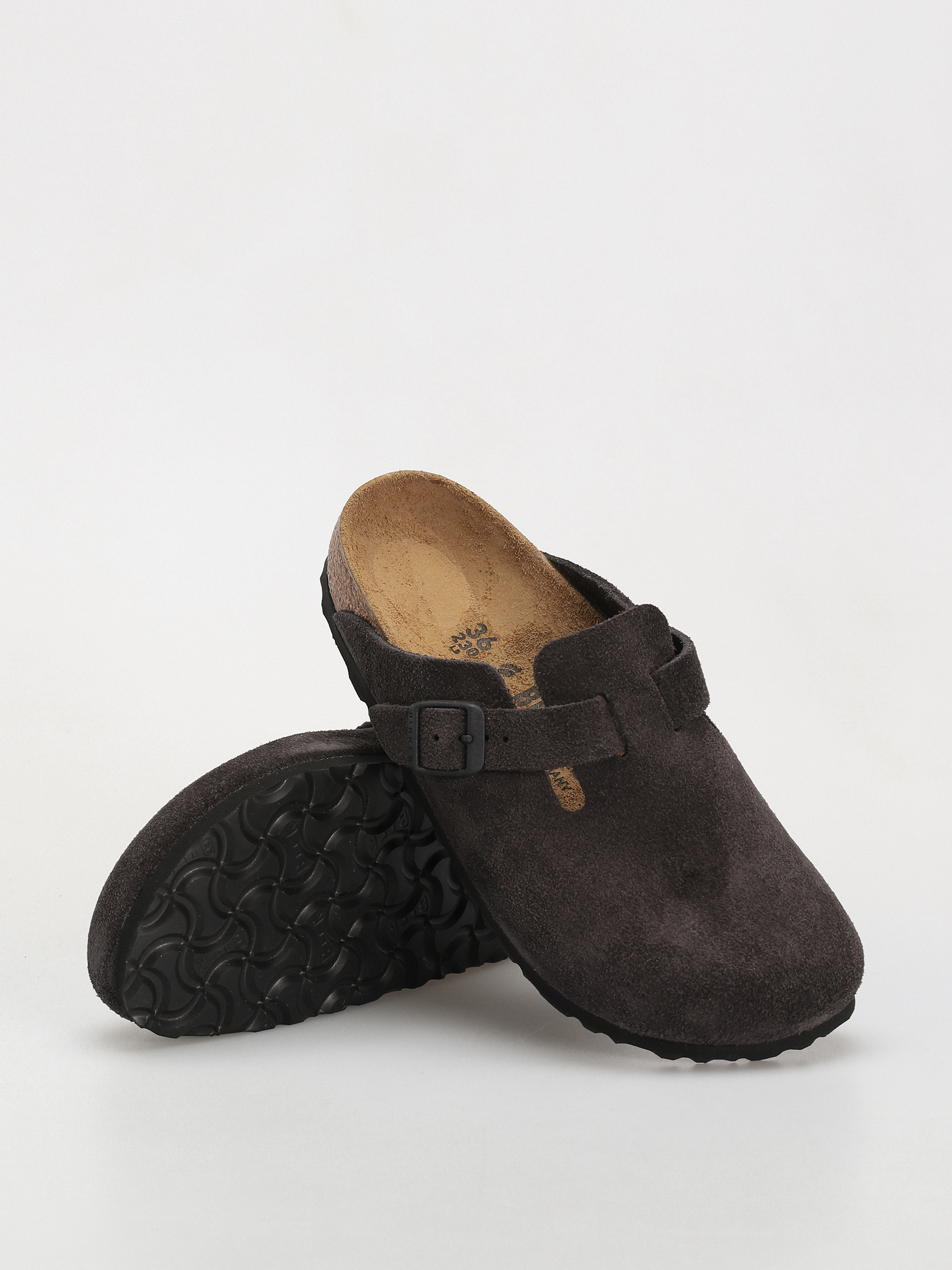Šľapky Birkenstock Boston Suede Leather Narrow Wmn (velvet grey)