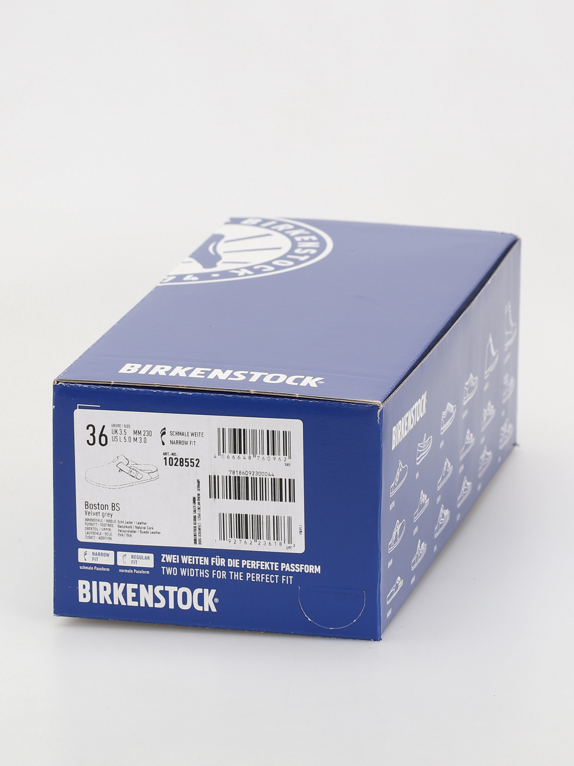 Šľapky Birkenstock Boston Suede Leather Narrow Wmn (velvet grey)