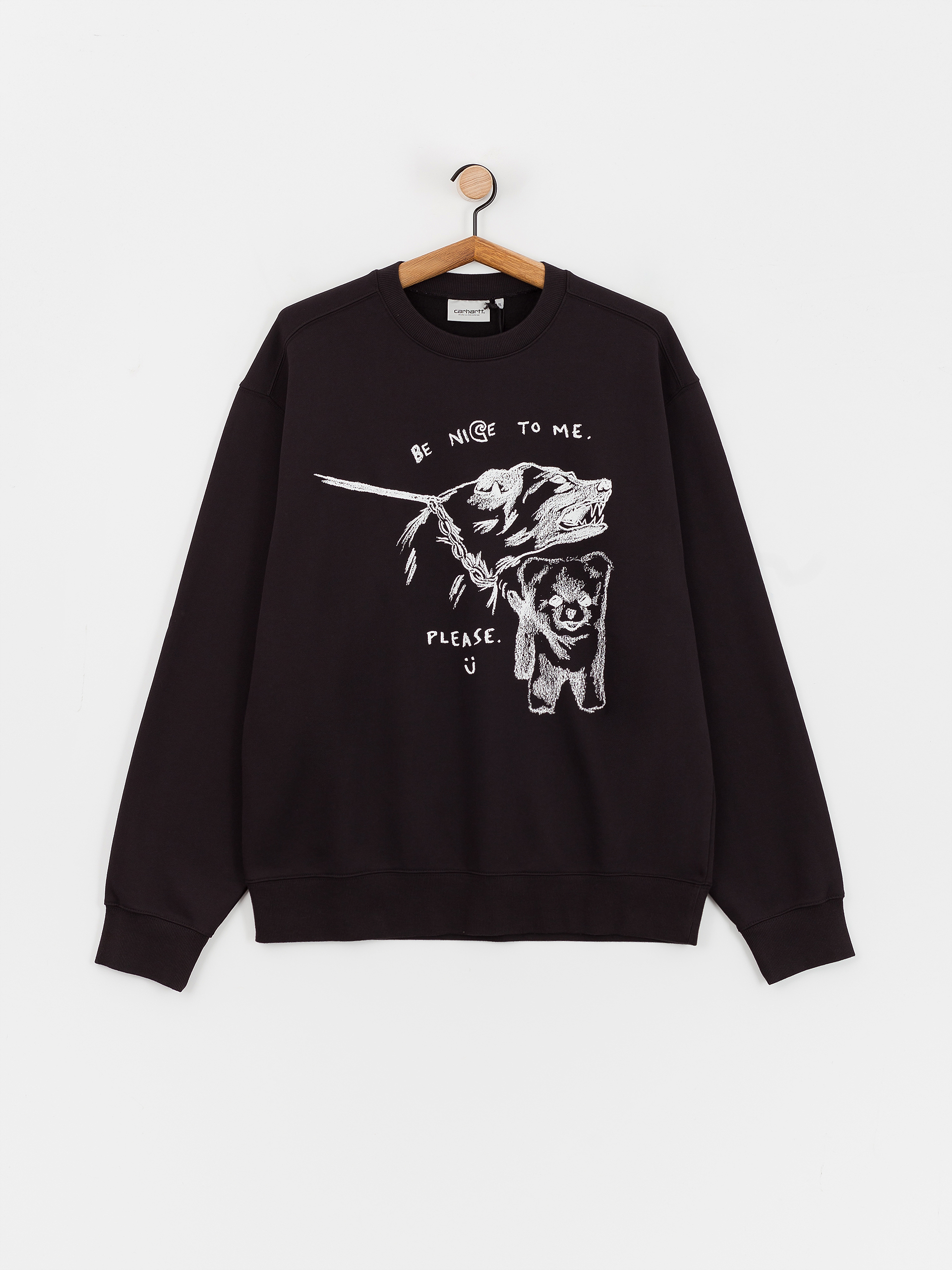 Mikina Carhartt WIP Pepe Be Nice (black/white)