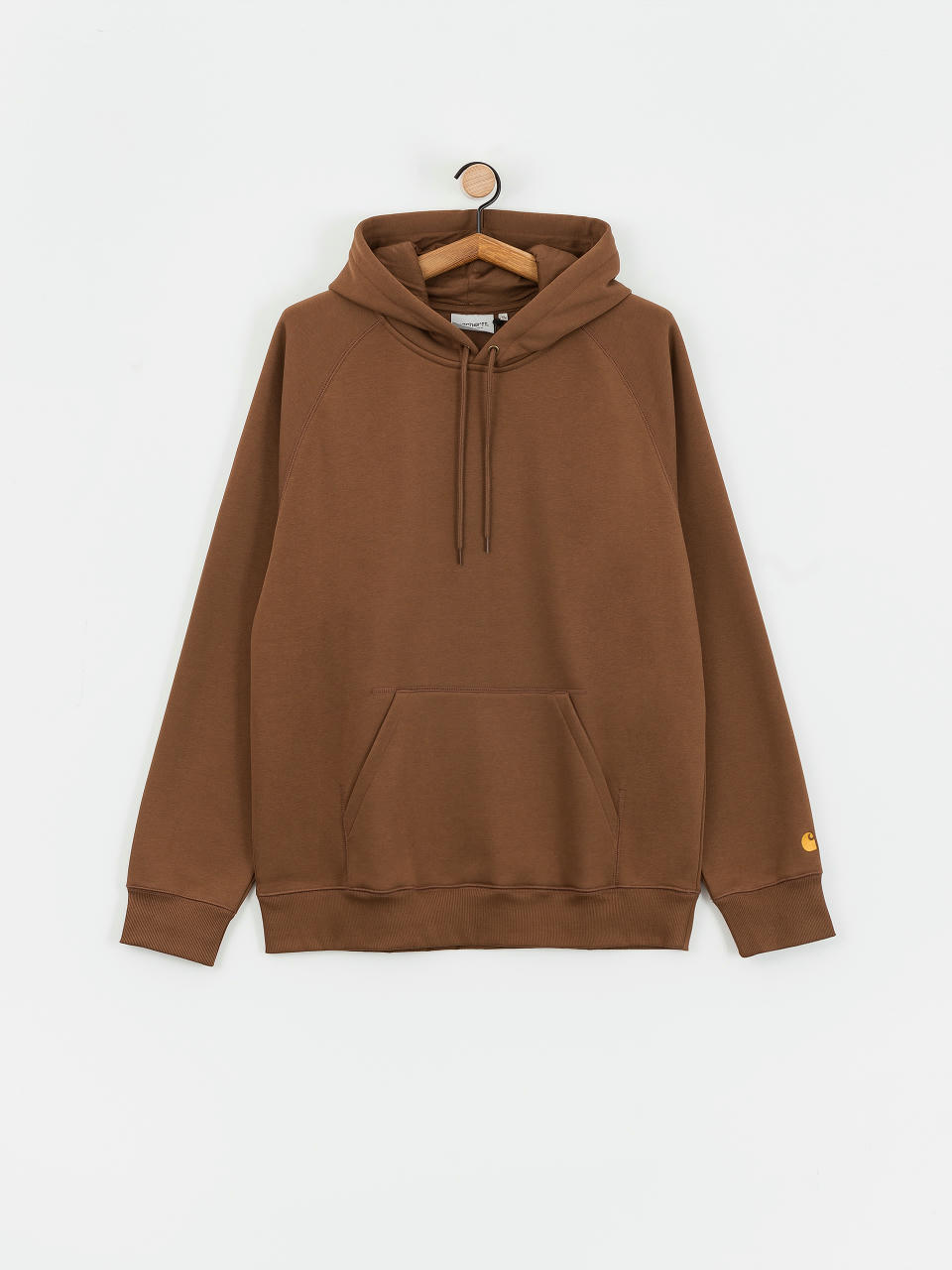 Mikina s kapucňou Carhartt WIP Chase HD (chocolate/gold)