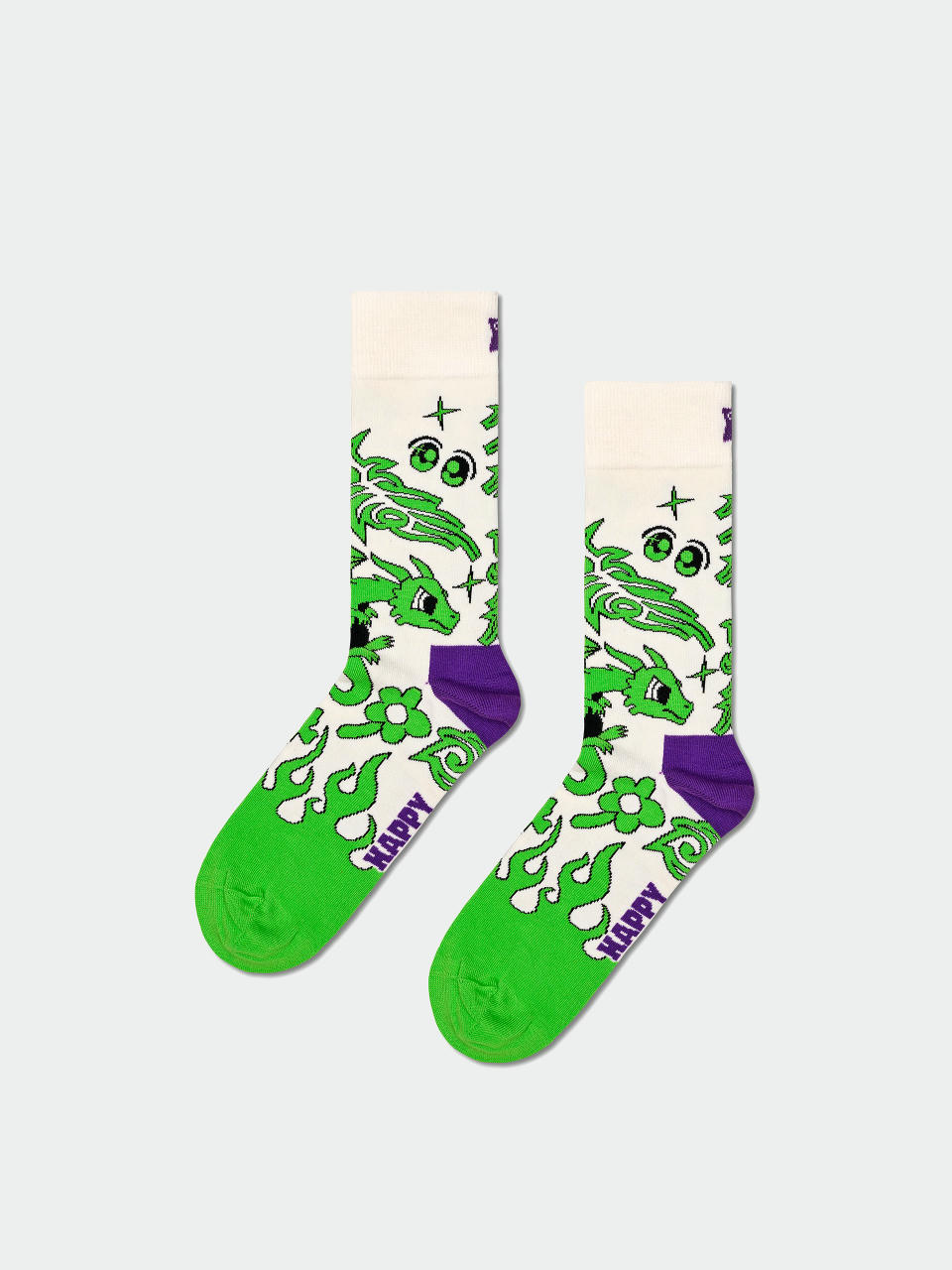 Ponožky Happy Socks Hyper Dragon (white)