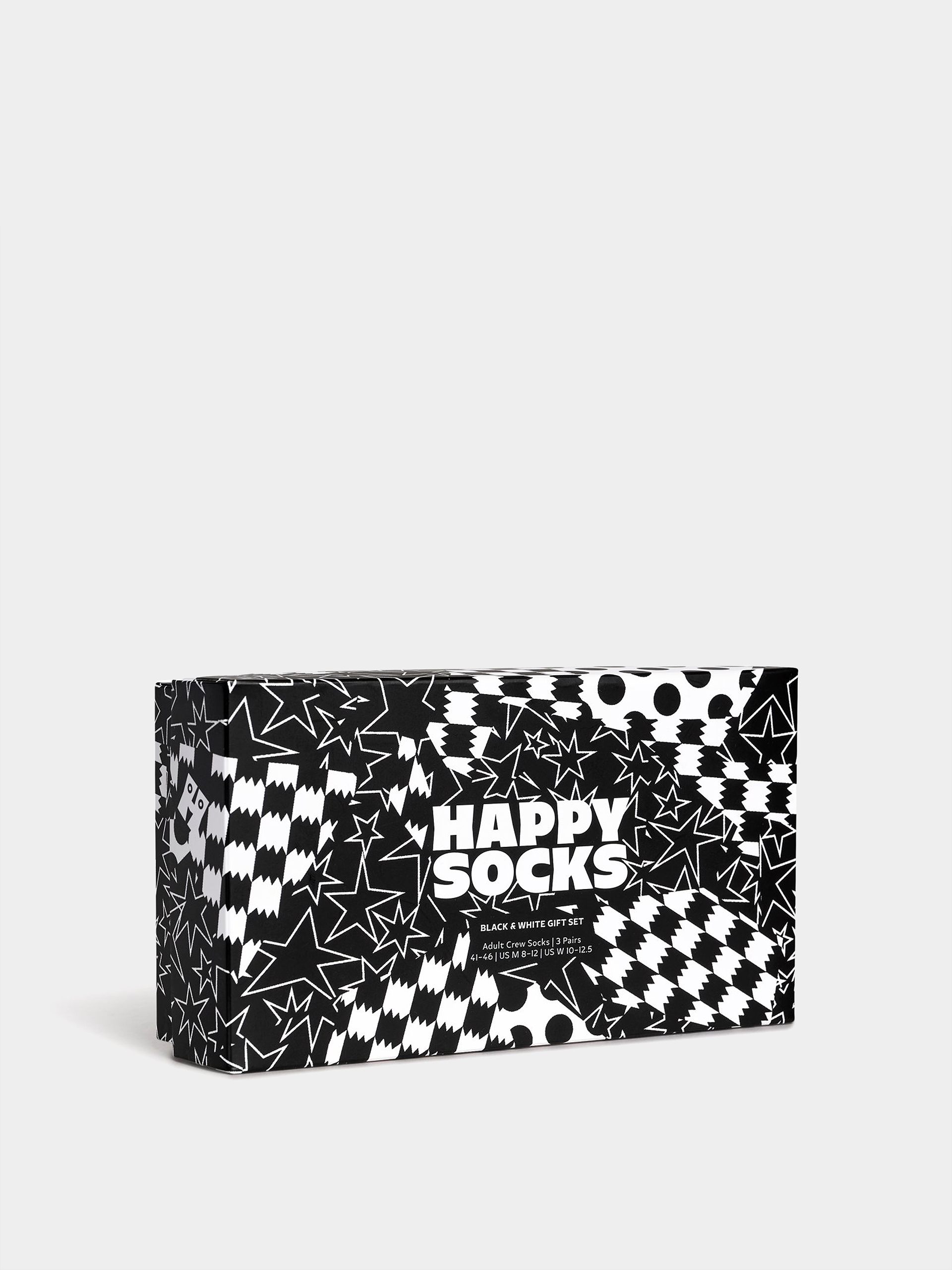 Ponožky Happy Socks 3-Pack Black And White (black)