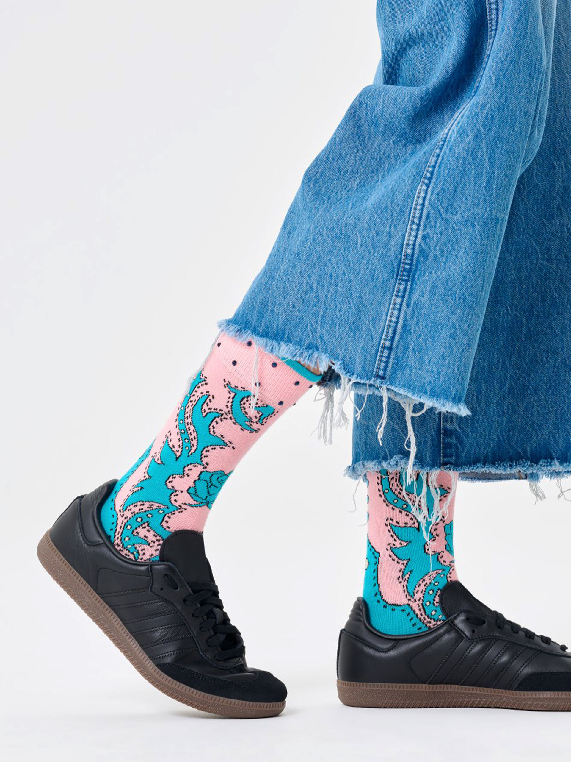 Ponožky Happy Socks Wrangler Freehand (turquoise)