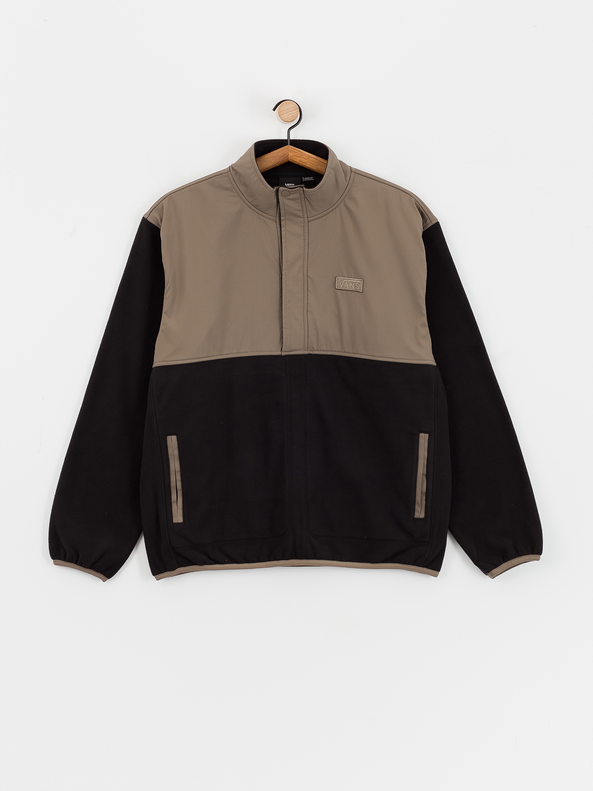 Pánsky Flísová mikina Vans Ranford Polar Fleece Loose Hz (black/bungee cord)