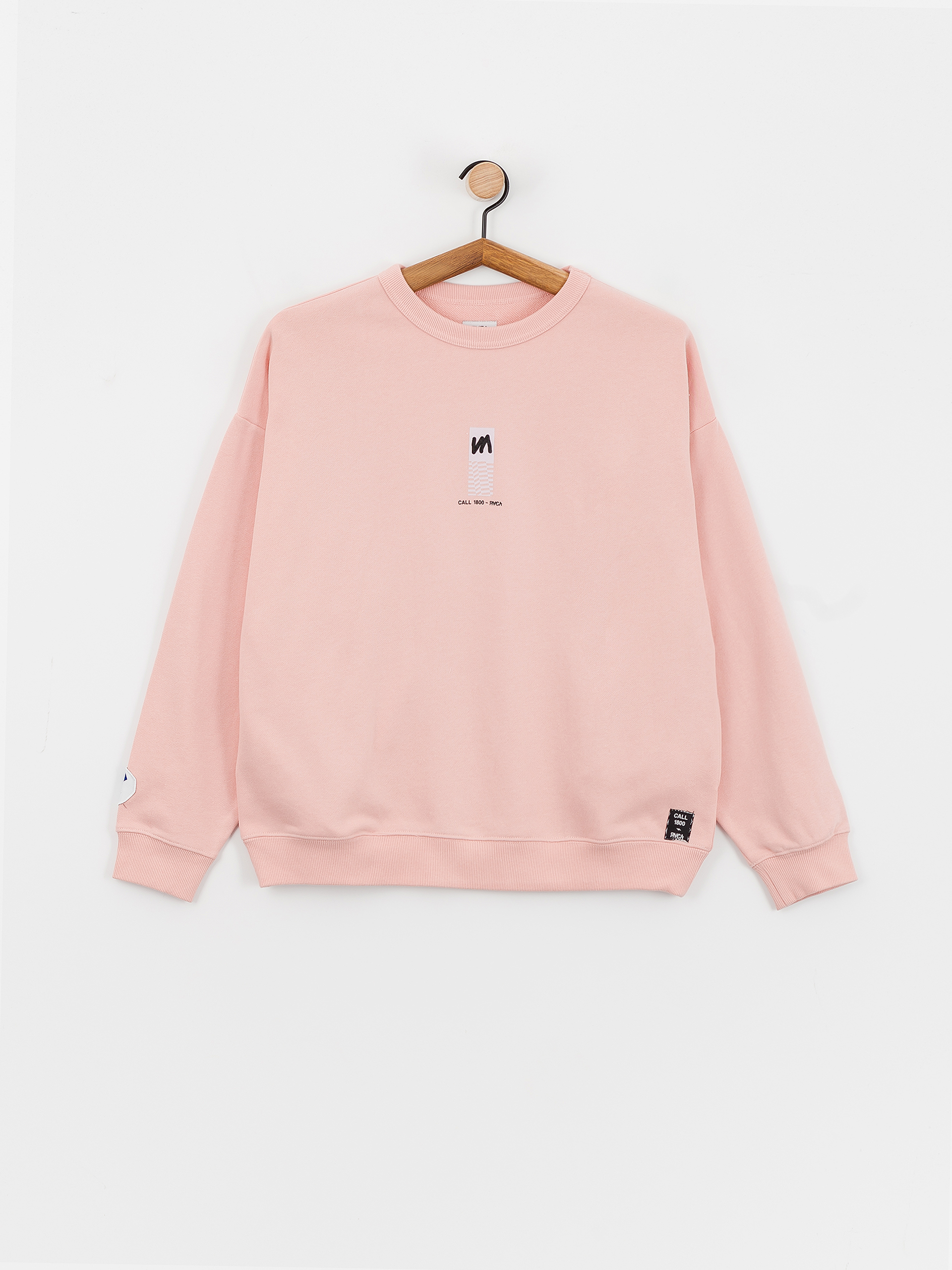 Mikina RVCA Almost Everything Pocket Crew Wmn (blush)