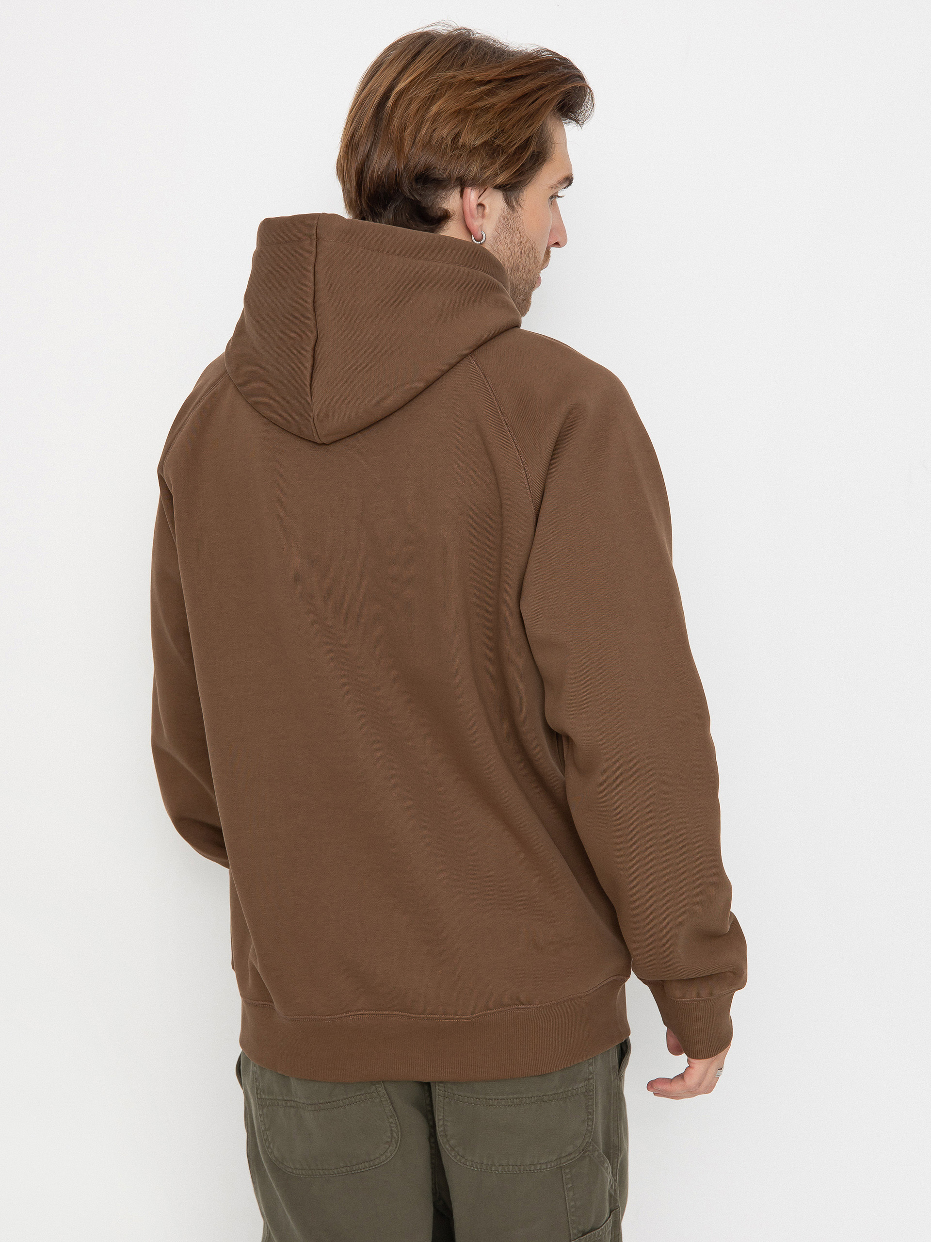 Mikina s kapucňou Carhartt WIP Chase HD (chocolate/gold)