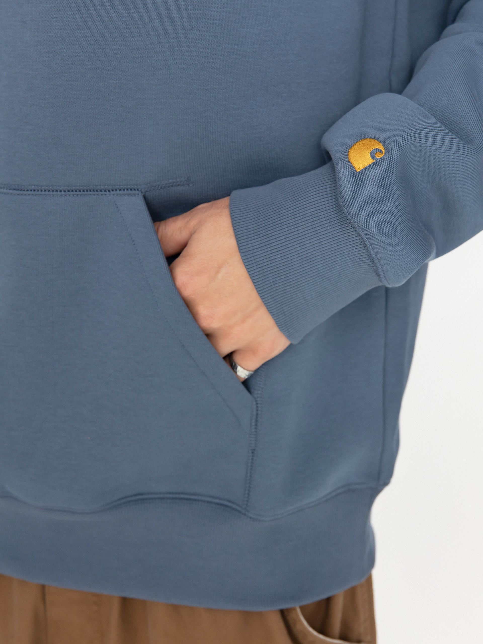 Mikina s kapucňou Carhartt WIP Chase HD (positano/gold)