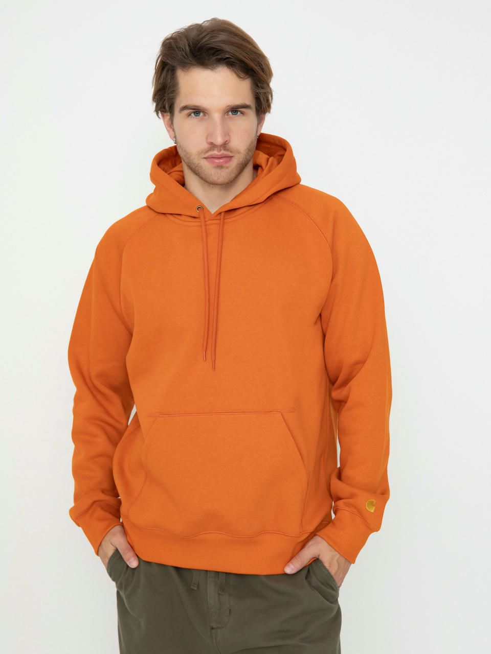 Mikina s kapucňou Carhartt WIP Chase HD (turmeric/gold)