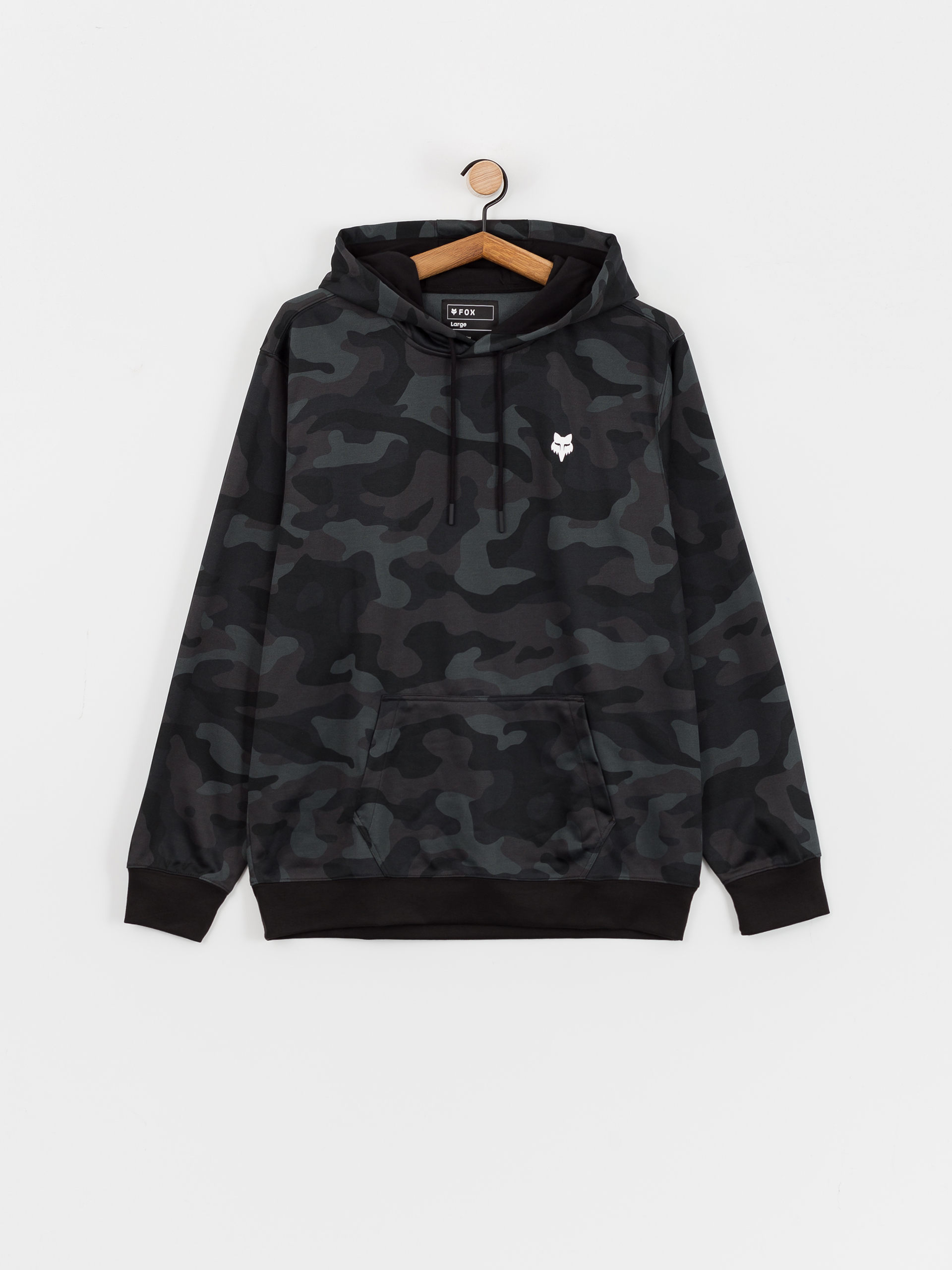 Mikina s kapucňou Fox Head Camo HD (black camo)