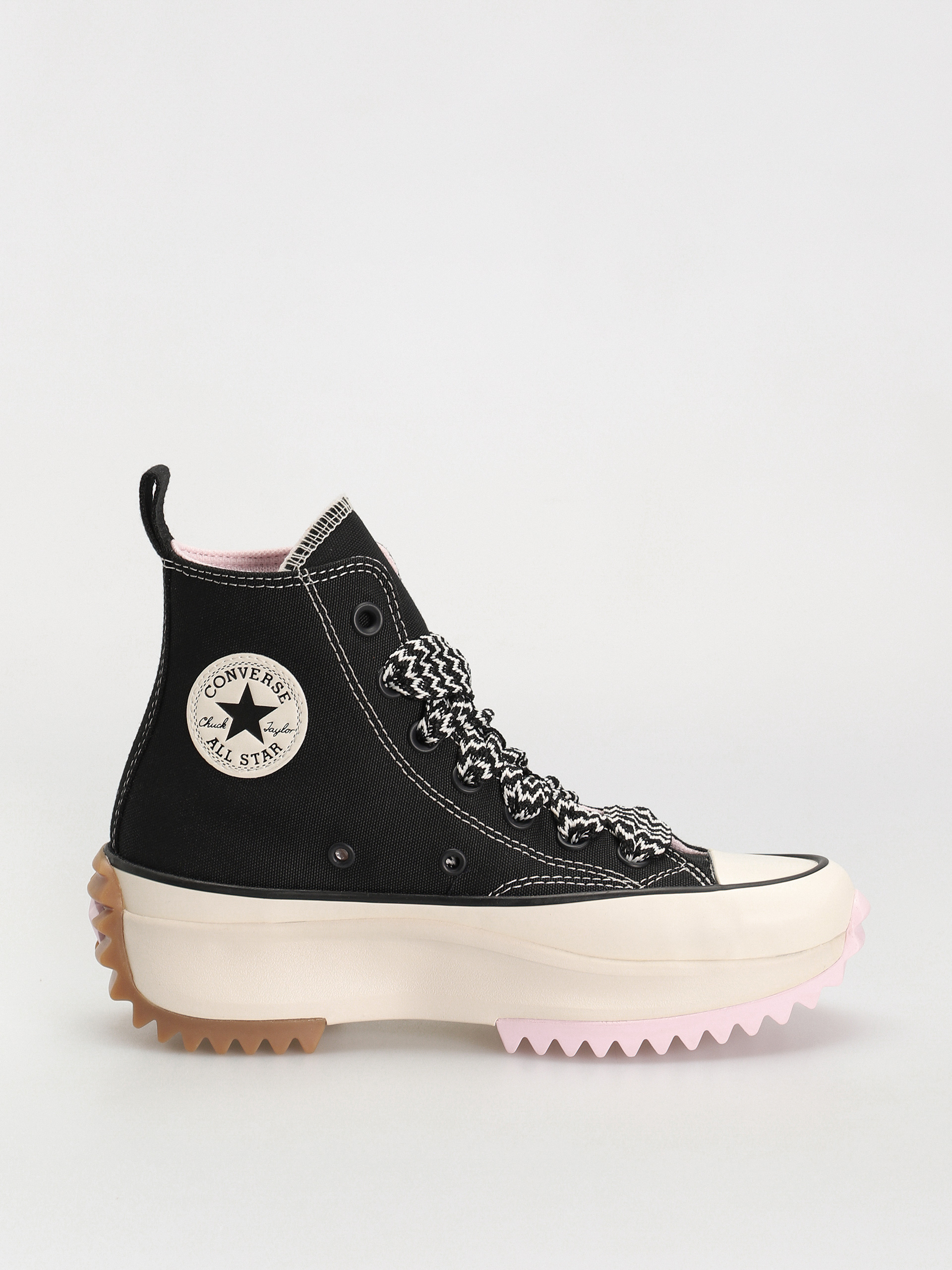 Topu00e1nky Converse Run Star Hike Hi (black/pink foam/egret)