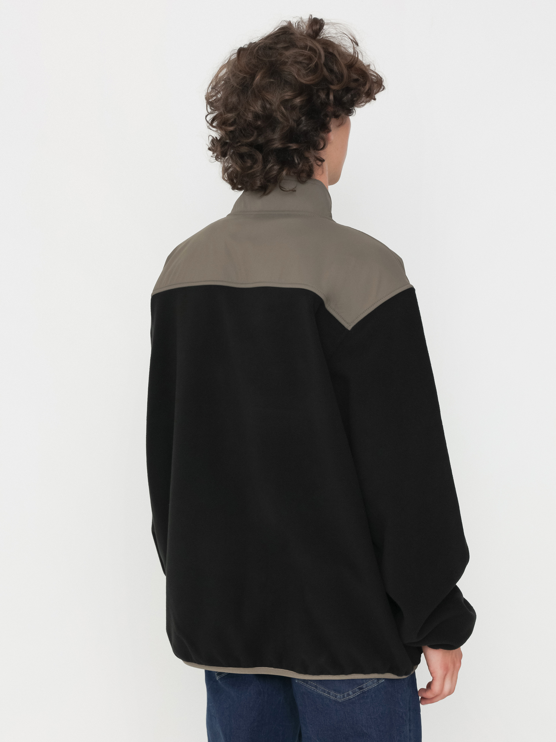 Pánsky Flísová mikina Vans Ranford Polar Fleece Loose Hz (black/bungee cord)