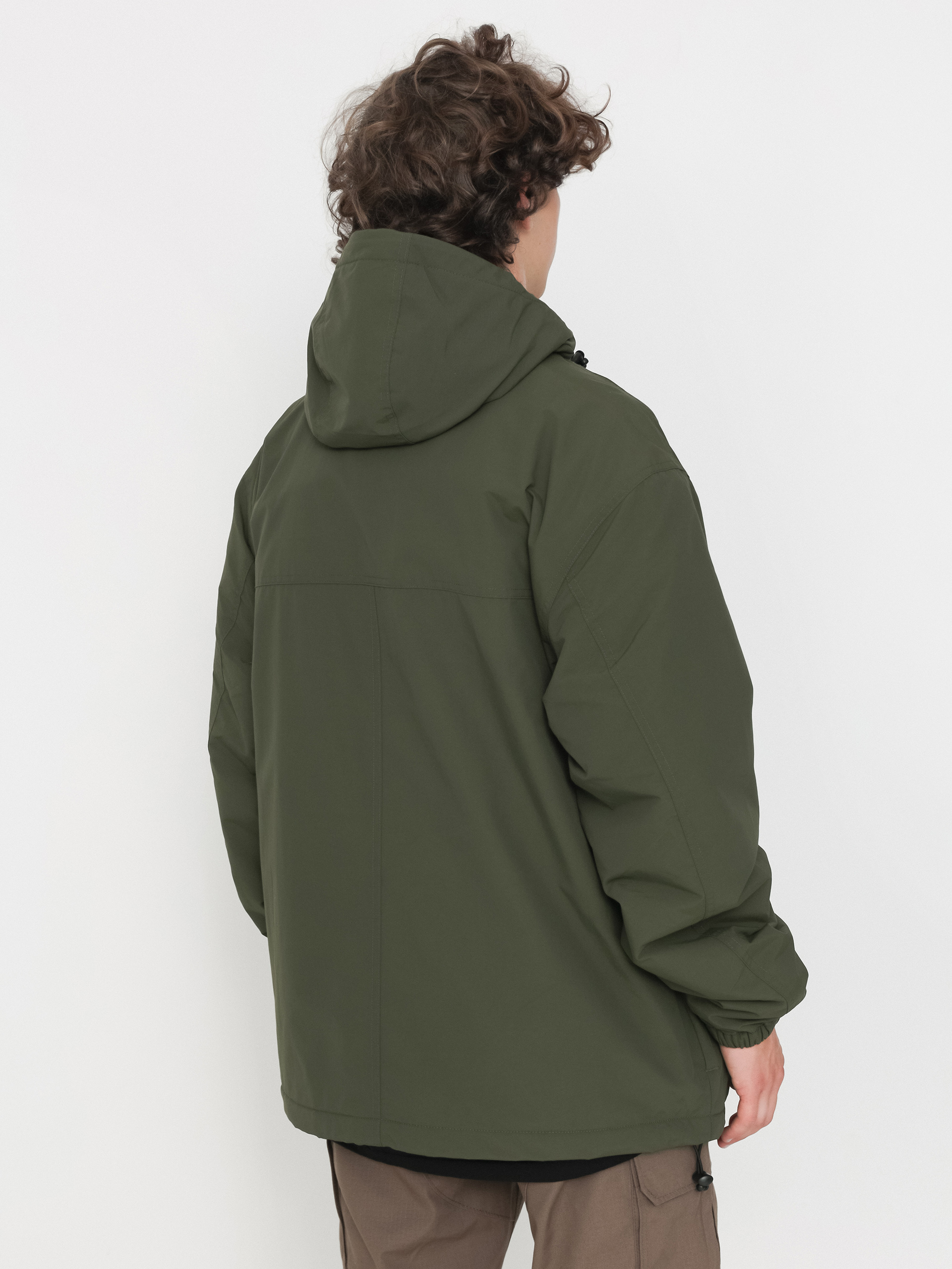 Bunda Carhartt WIP Windbreaker Pullover (office green/white)