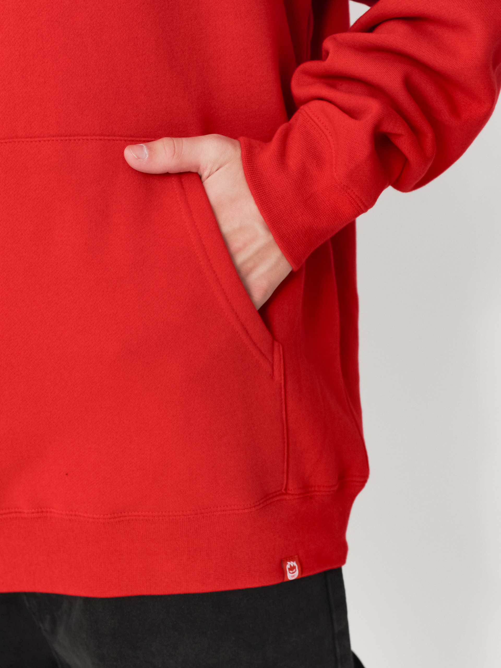 Mikina s kapucňou Spitfire Classic 87 Swirl HD (red/black)