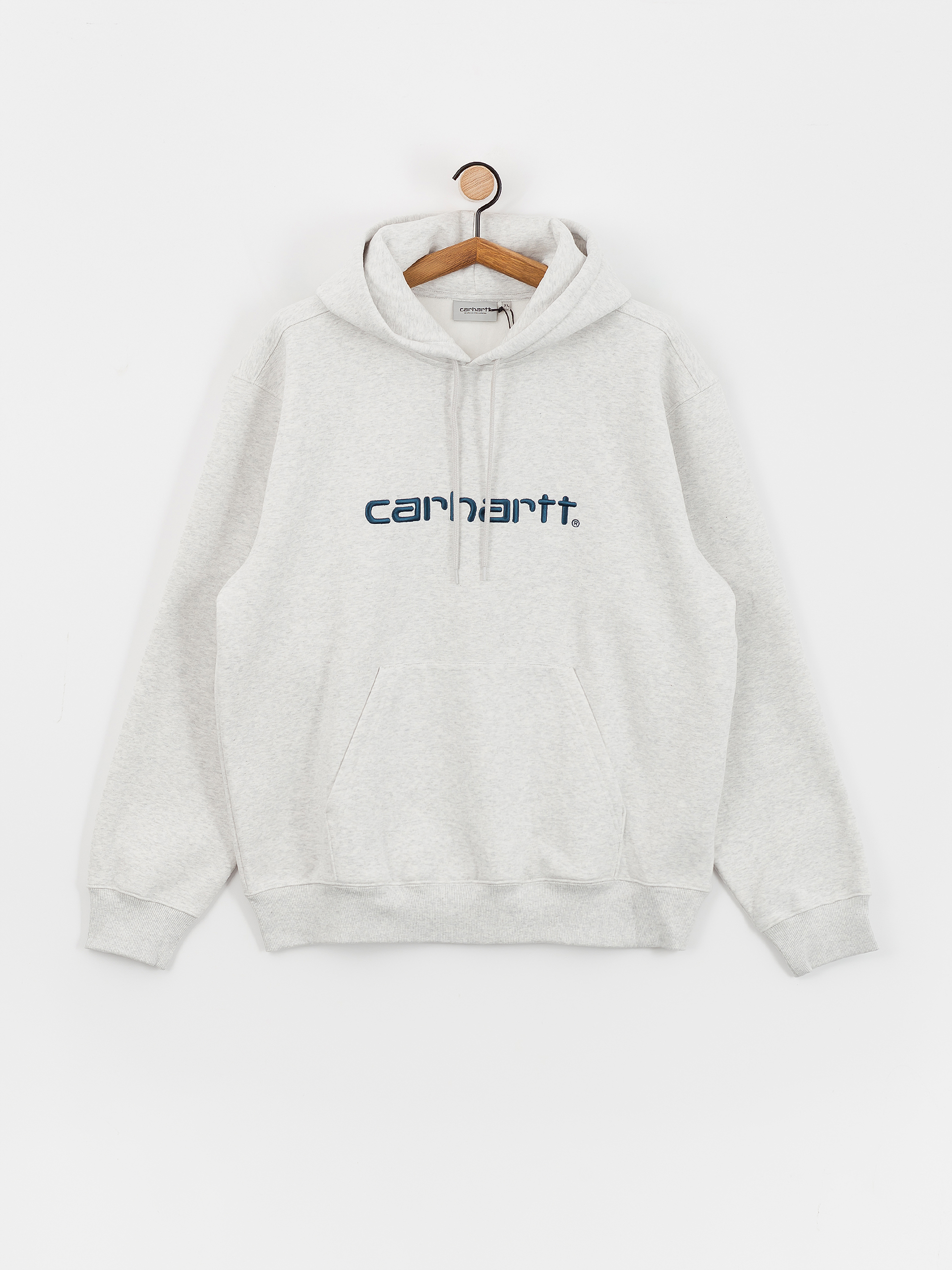 Mikina s kapucňou Carhartt WIP Carhartt HD (ash heather/duck blue)