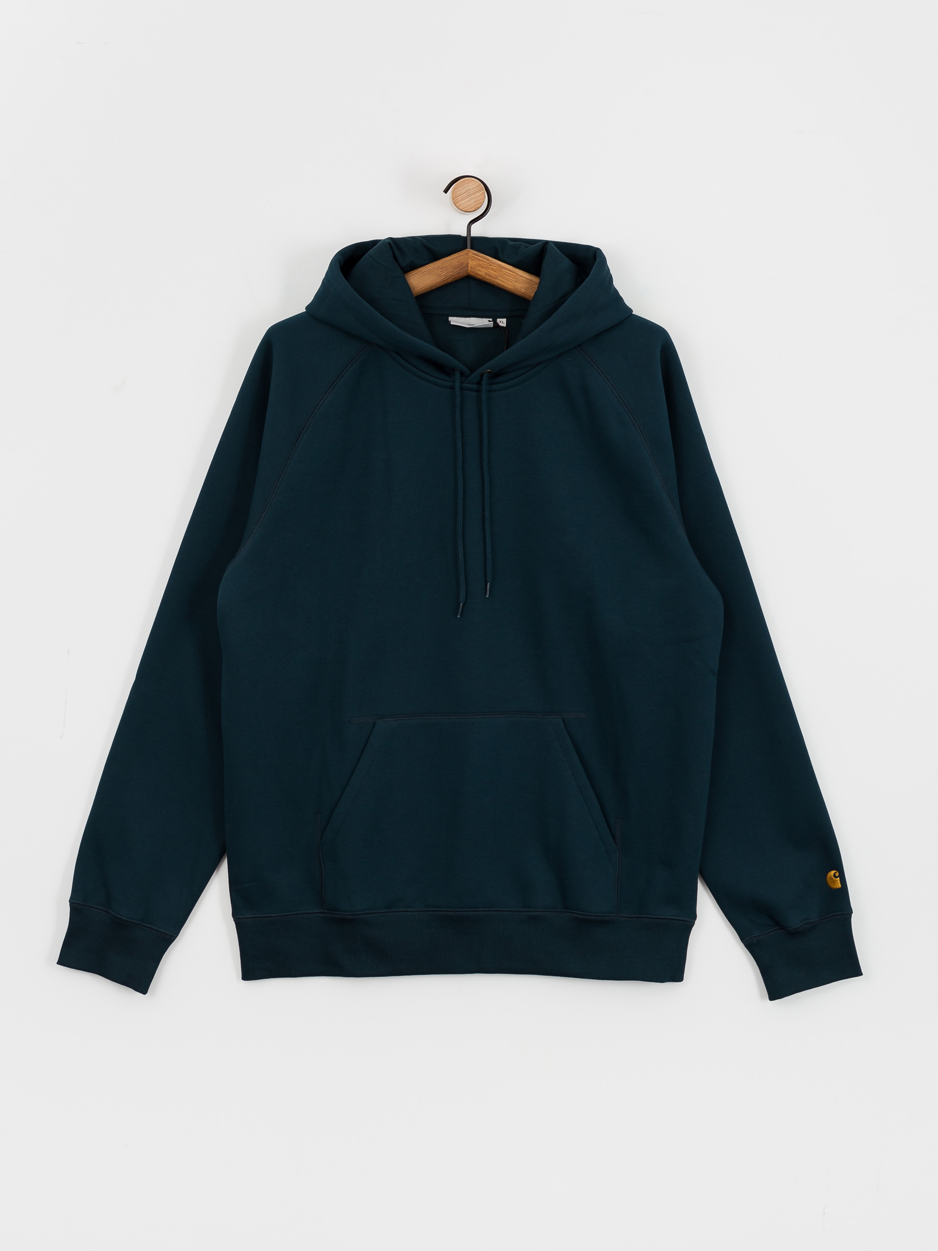 Mikina s kapucňou Carhartt WIP Chase HD (duck blue/gold)