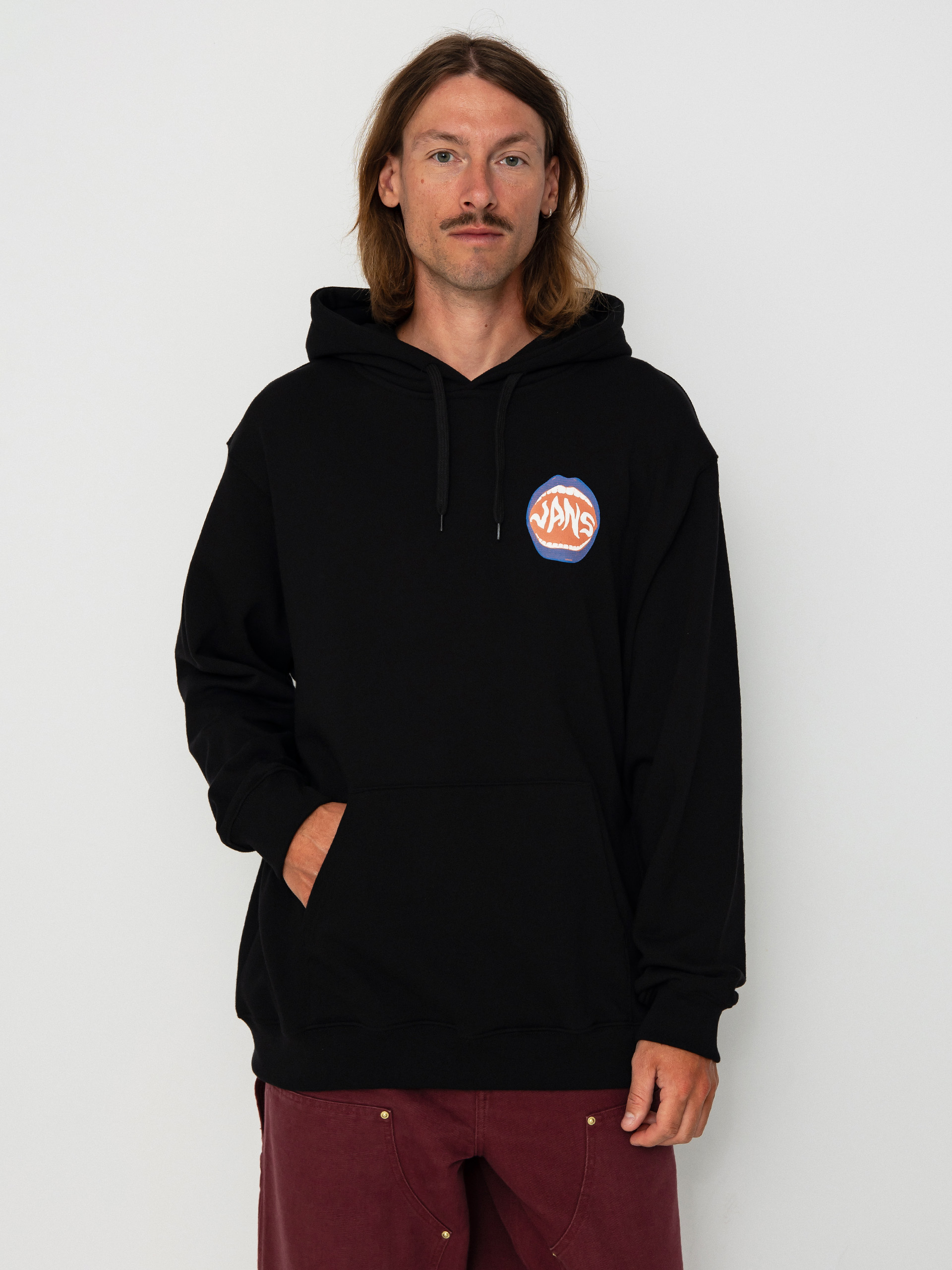 Mikina s kapucňou Vans OG Open Mouth Loose HD (black)