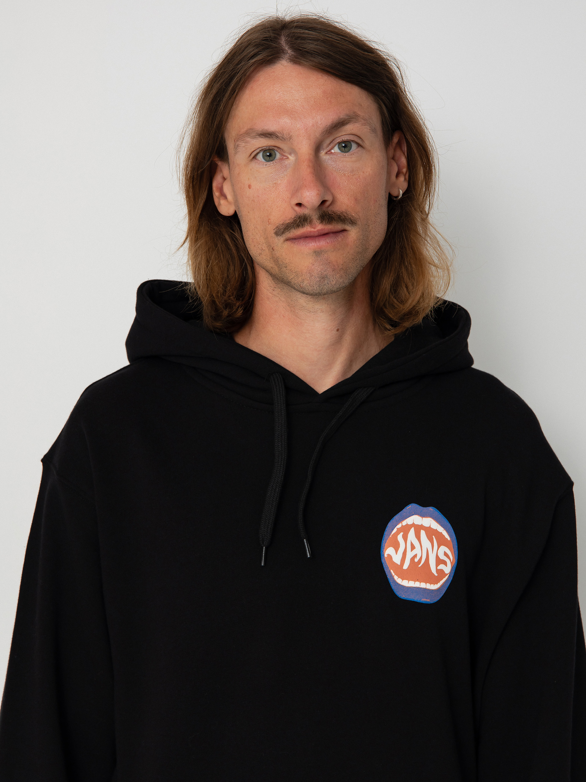 Mikina s kapucňou Vans OG Open Mouth Loose HD (black)