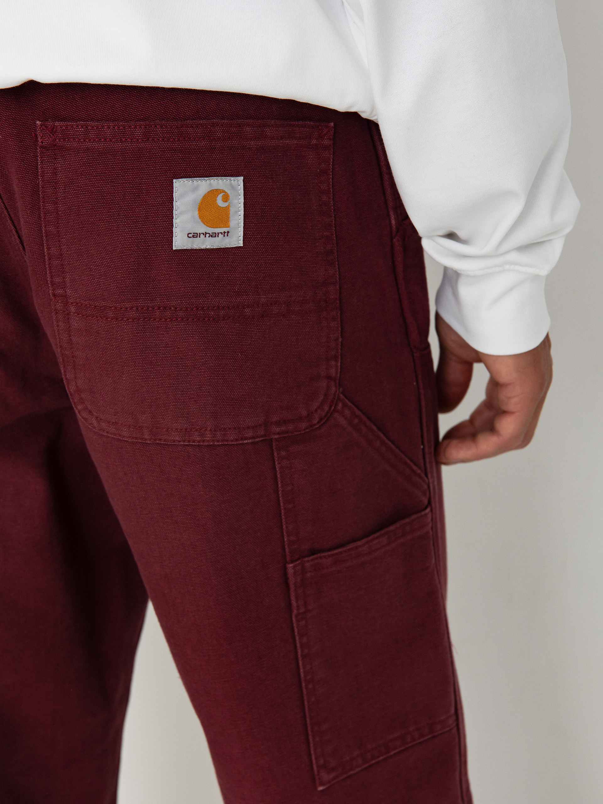 Nohavice Carhartt WIP Double Knee (malbec)