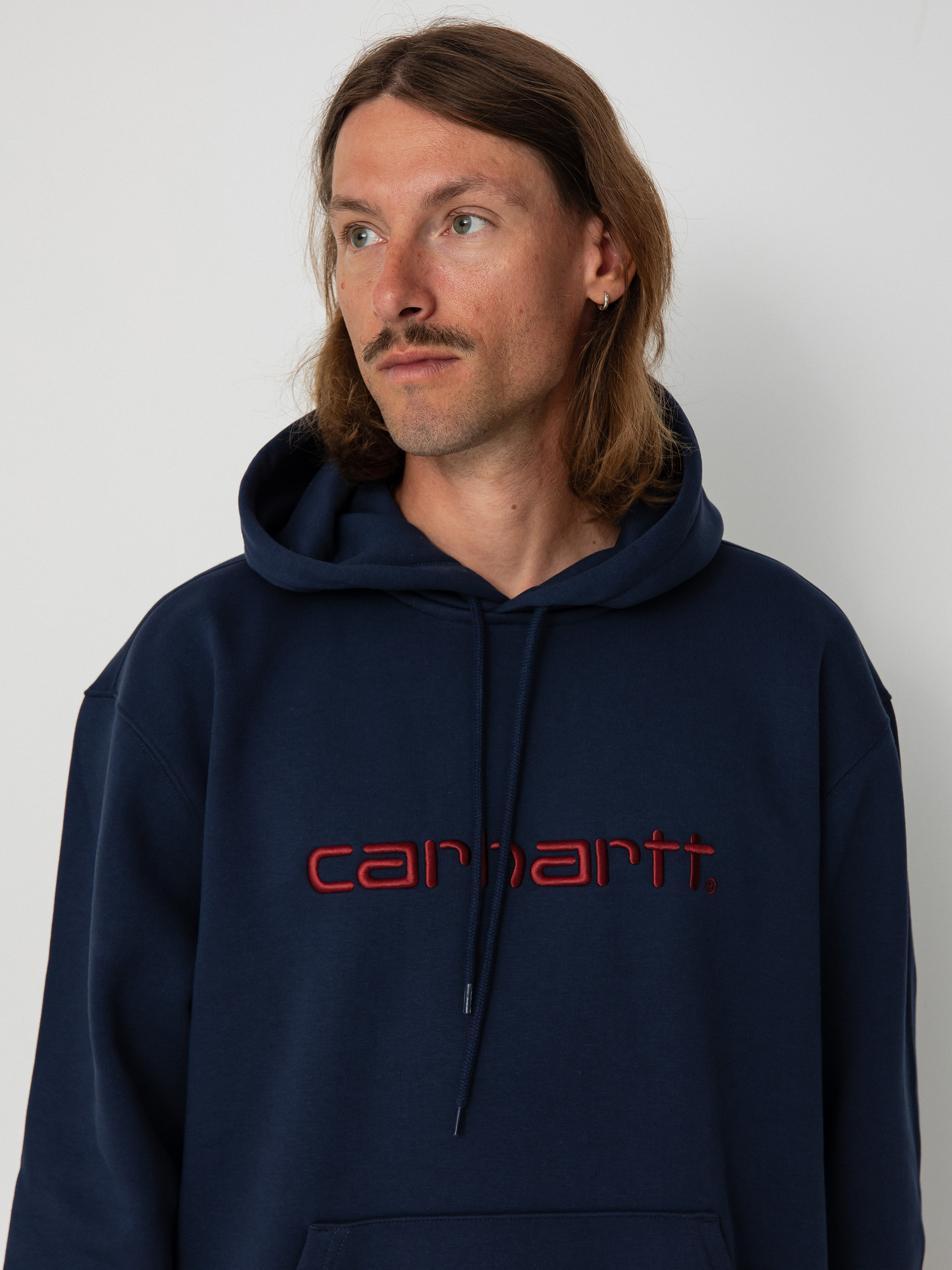 Mikina s kapucňou Carhartt WIP Carhartt HD (air force blue/malbec)