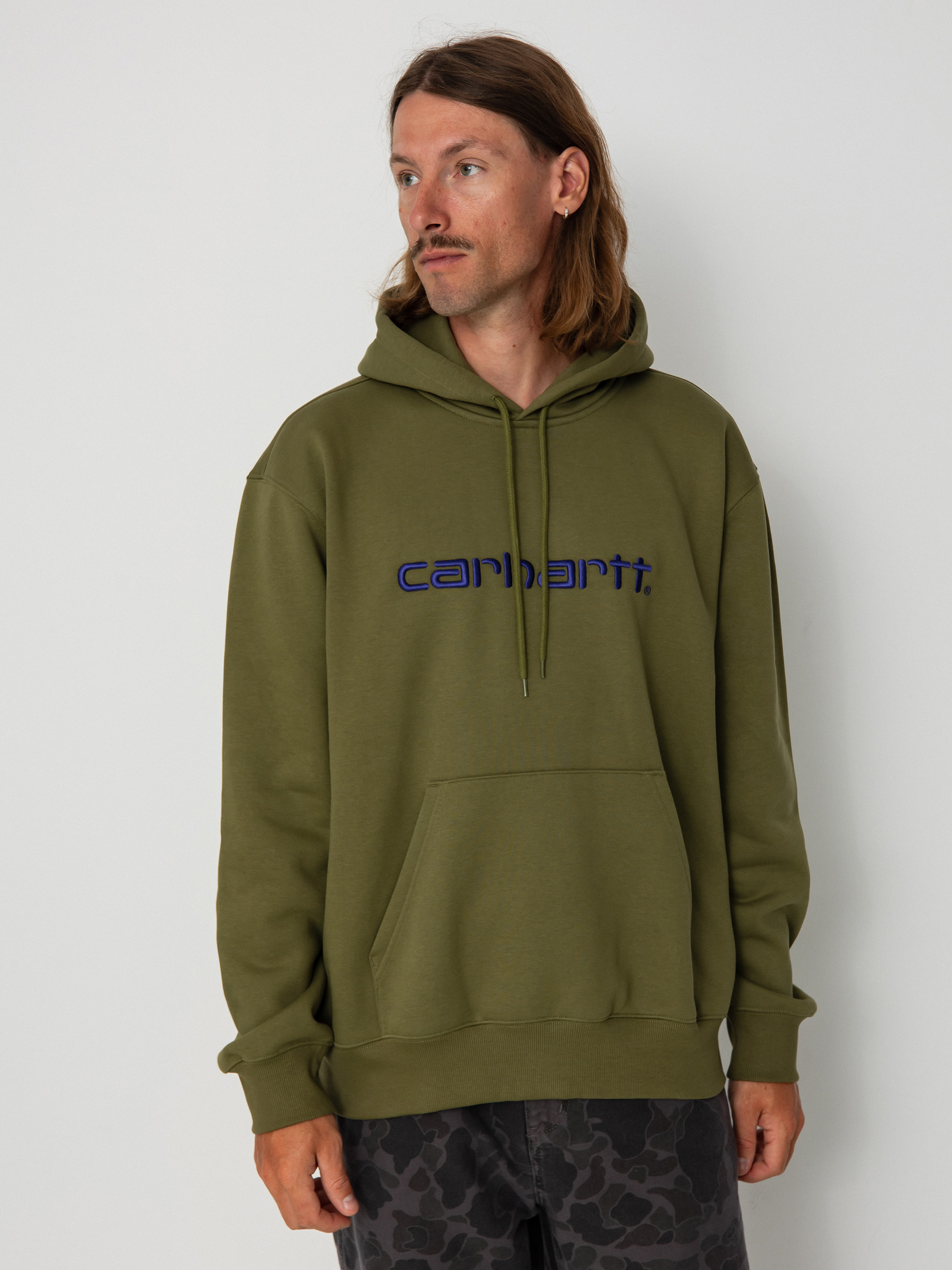 Mikina s kapucňou Carhartt WIP Carhartt HD (capulet/aura)