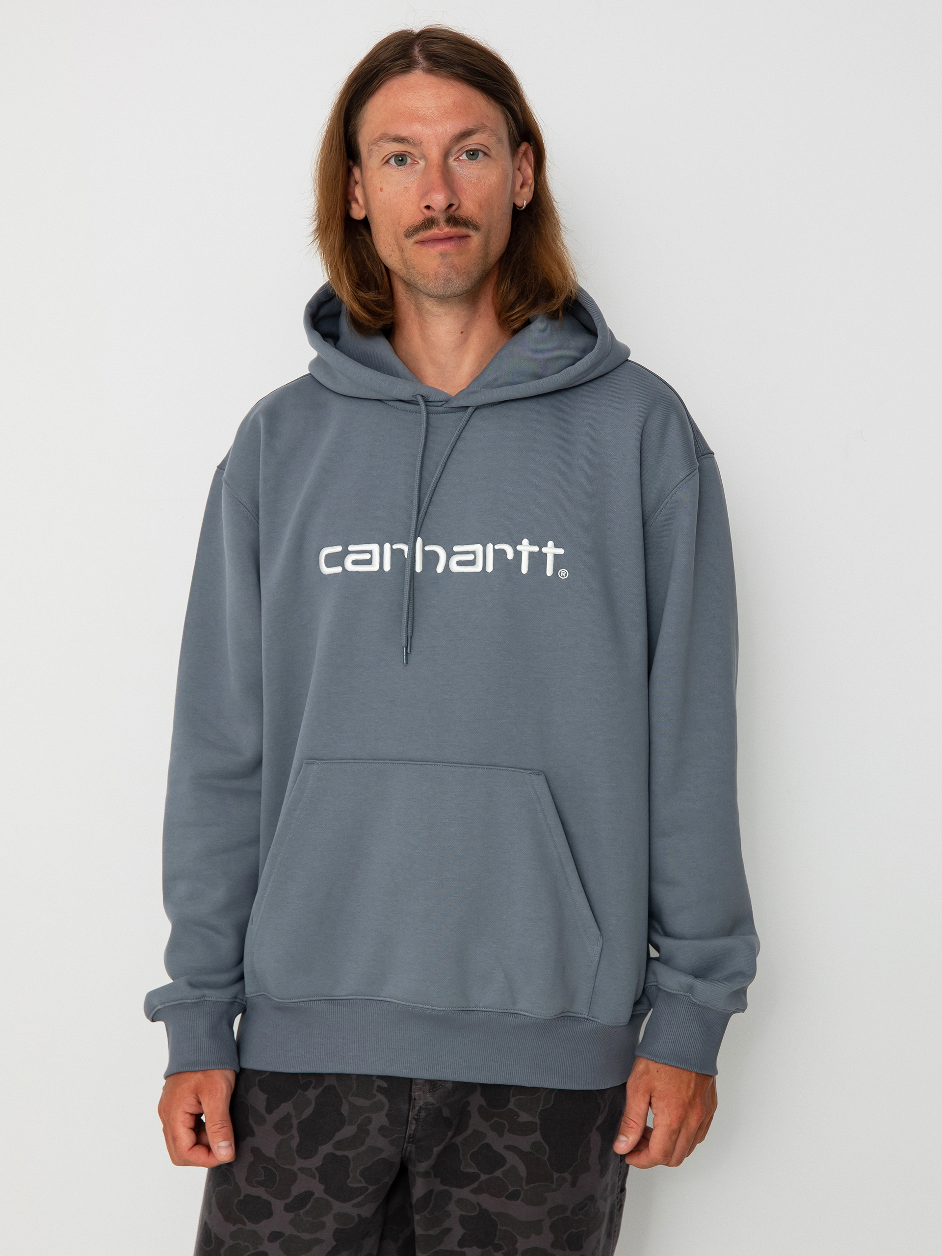 Mikina s kapucňou Carhartt WIP Carhartt HD (dove grey/wax)