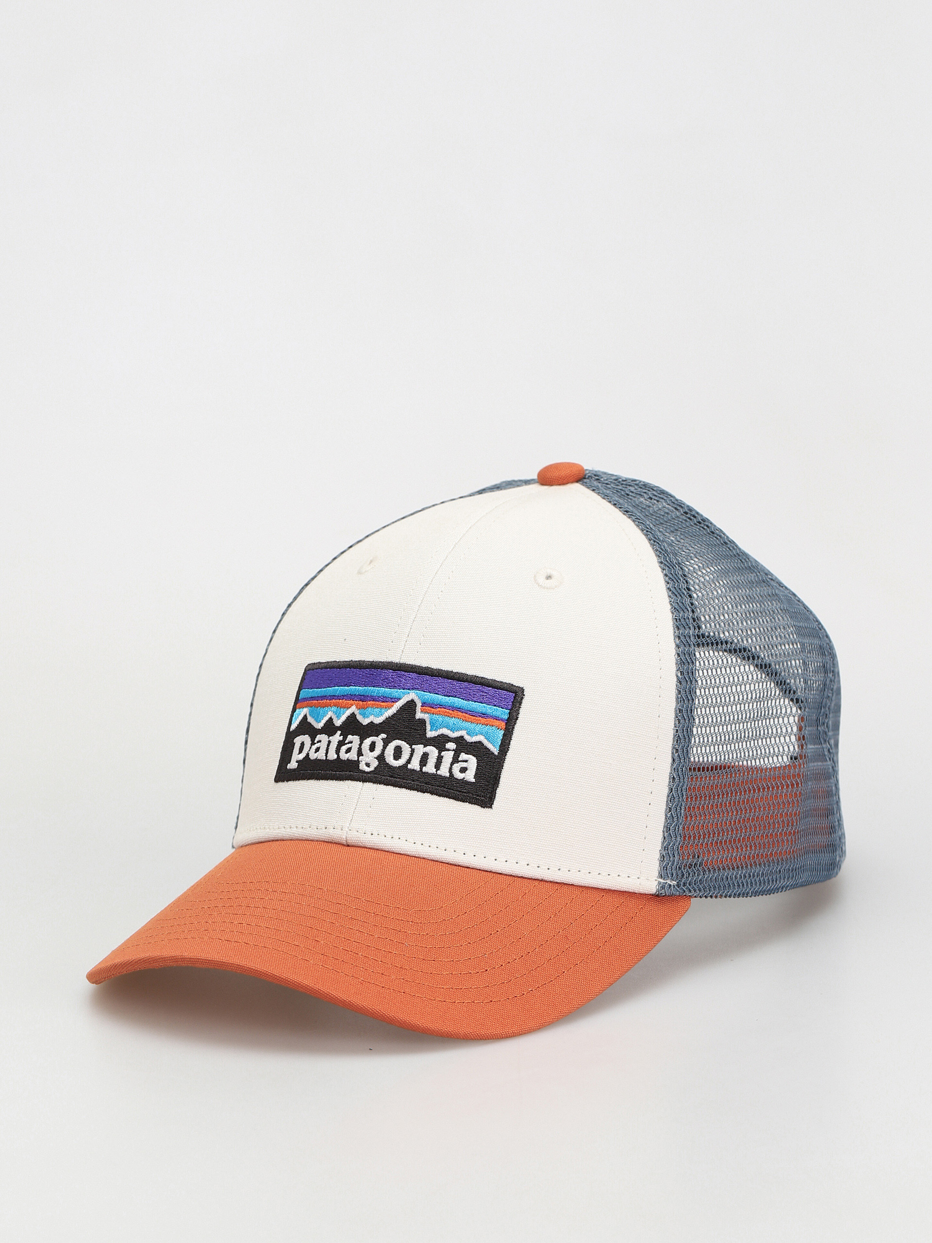 Šiltovka Patagonia P 6 Logo LoPro Trucker (white w/redtail rust)