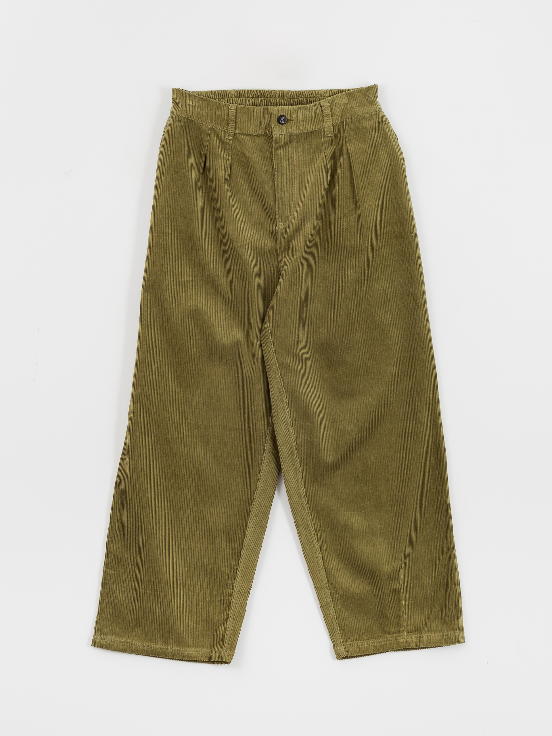 Nohavice Poetic Collective Ballon (olive green corduroy)