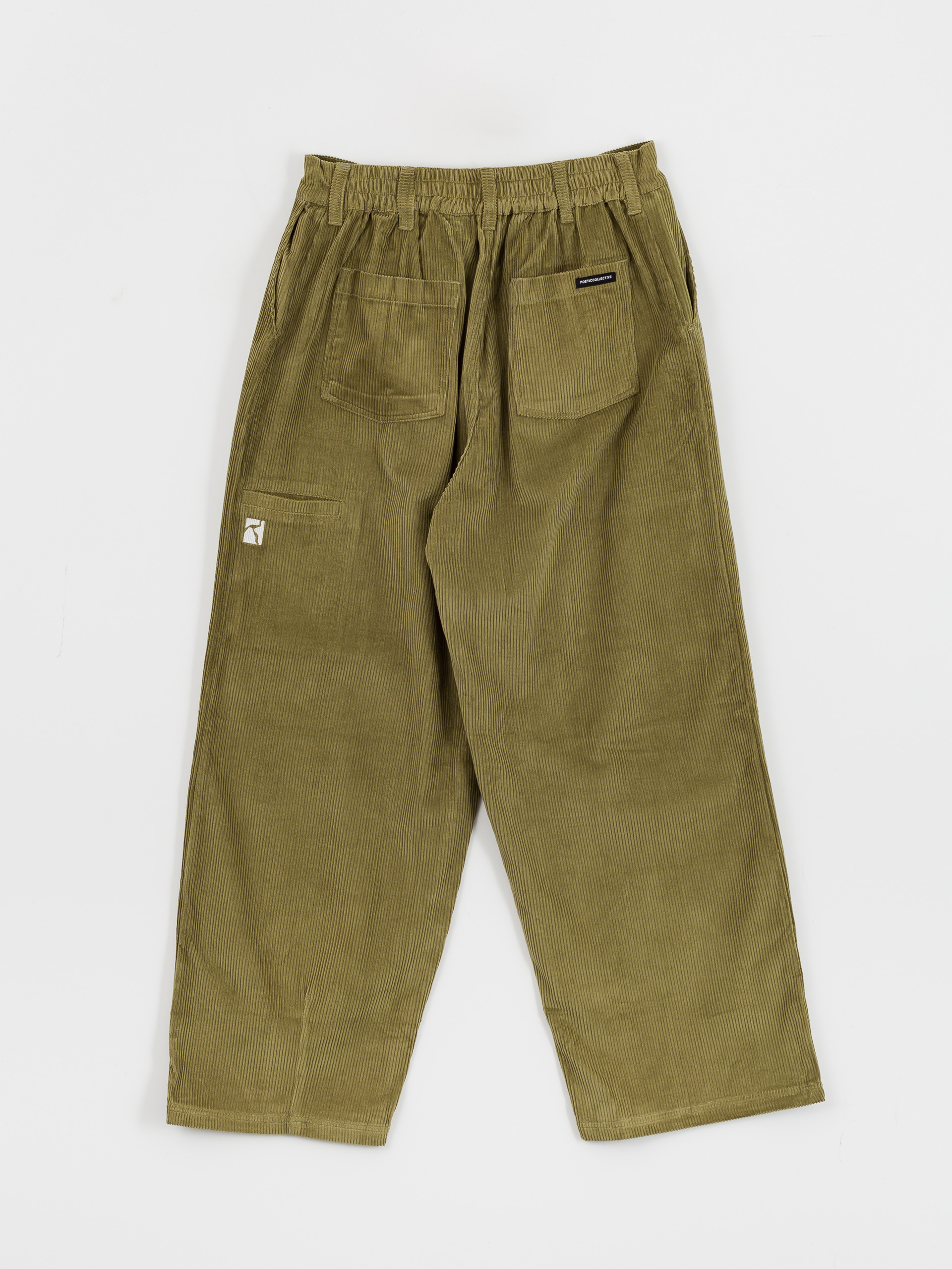 Nohavice Poetic Collective Ballon (olive green corduroy)