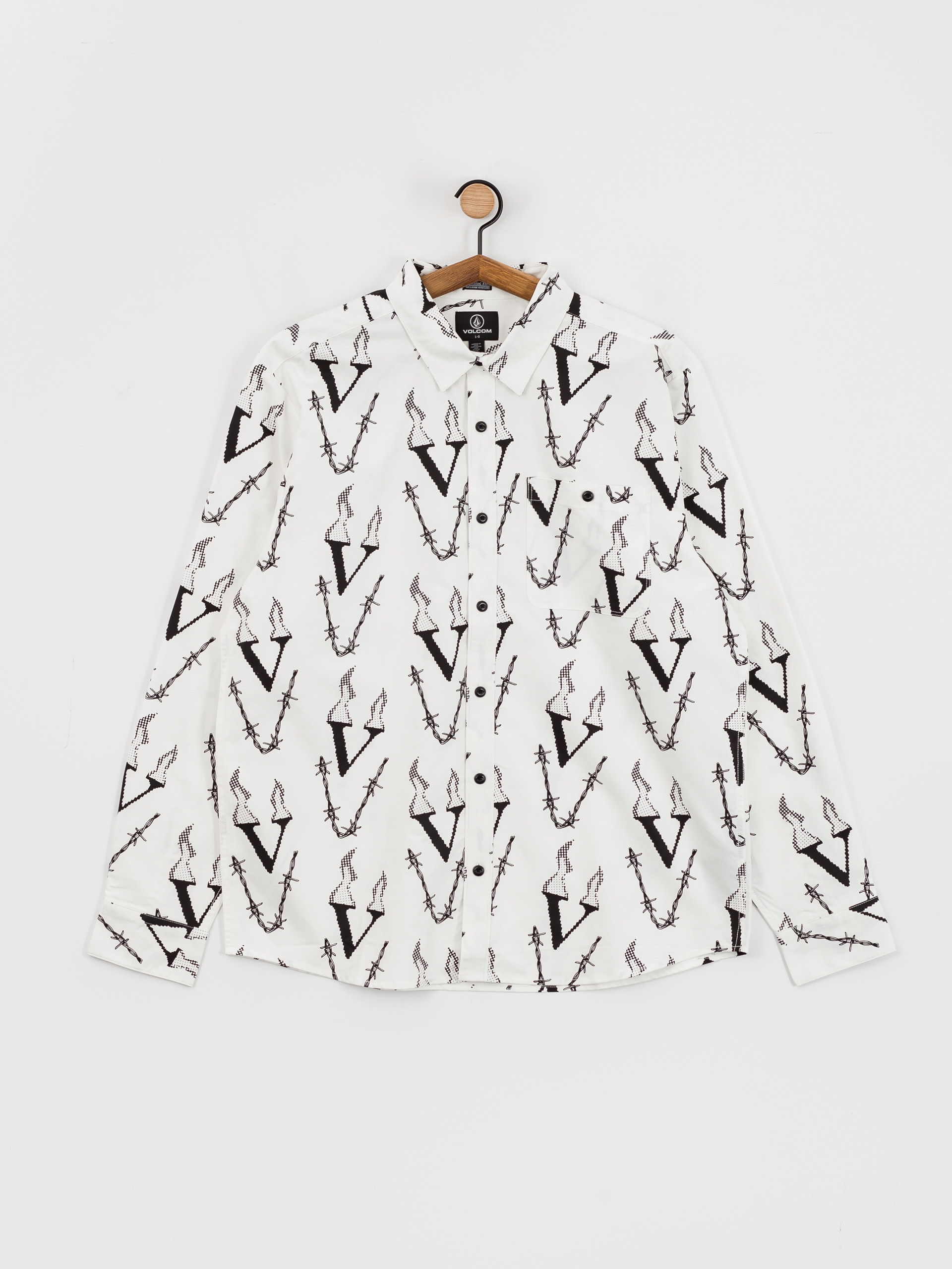 Košeľa Volcom Fergadelic Woven Ls (white)