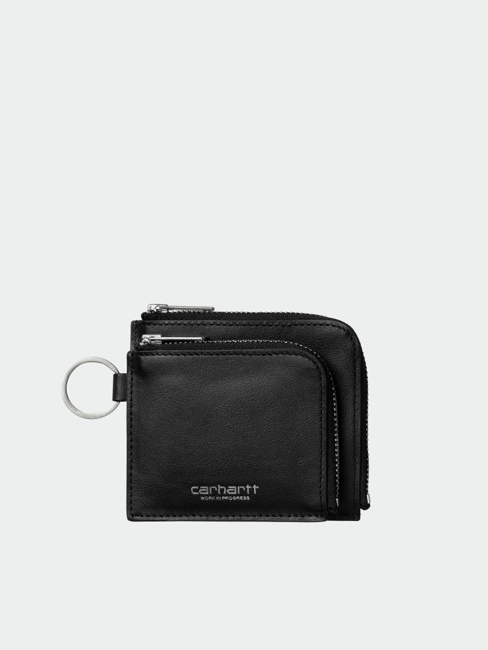 Peňaženka Carhartt WIP Double Vegas Zip (black/silver)