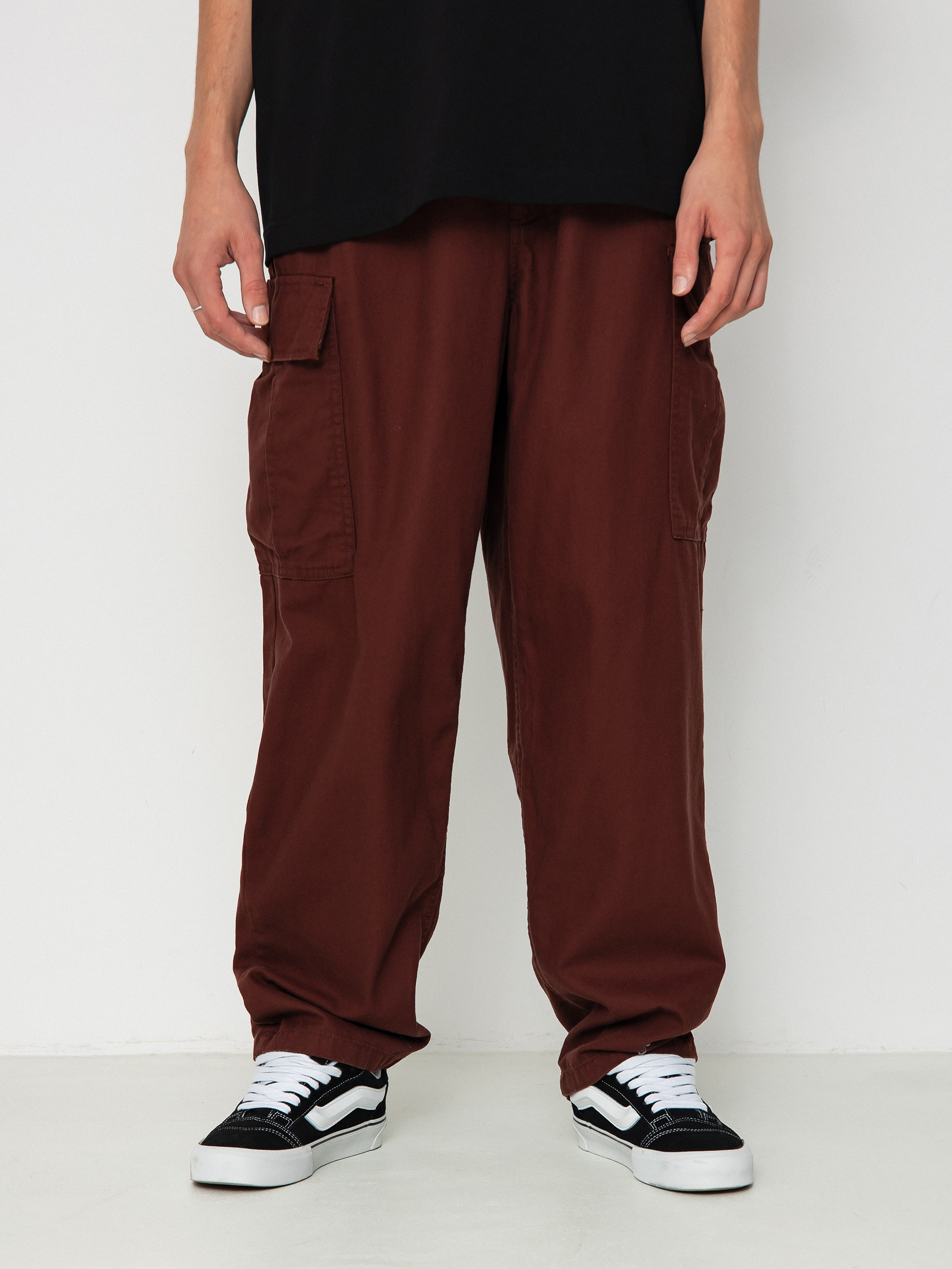 Nohavice Vans Range Cargo Baggy Tapered Elastic (bitter chocolate)