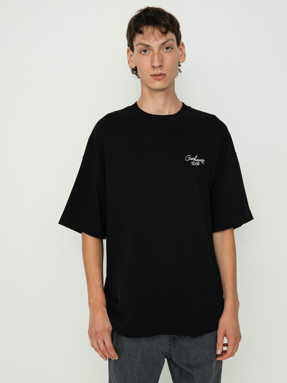 Tričko Carhartt WIP Signature Script (black/wax)