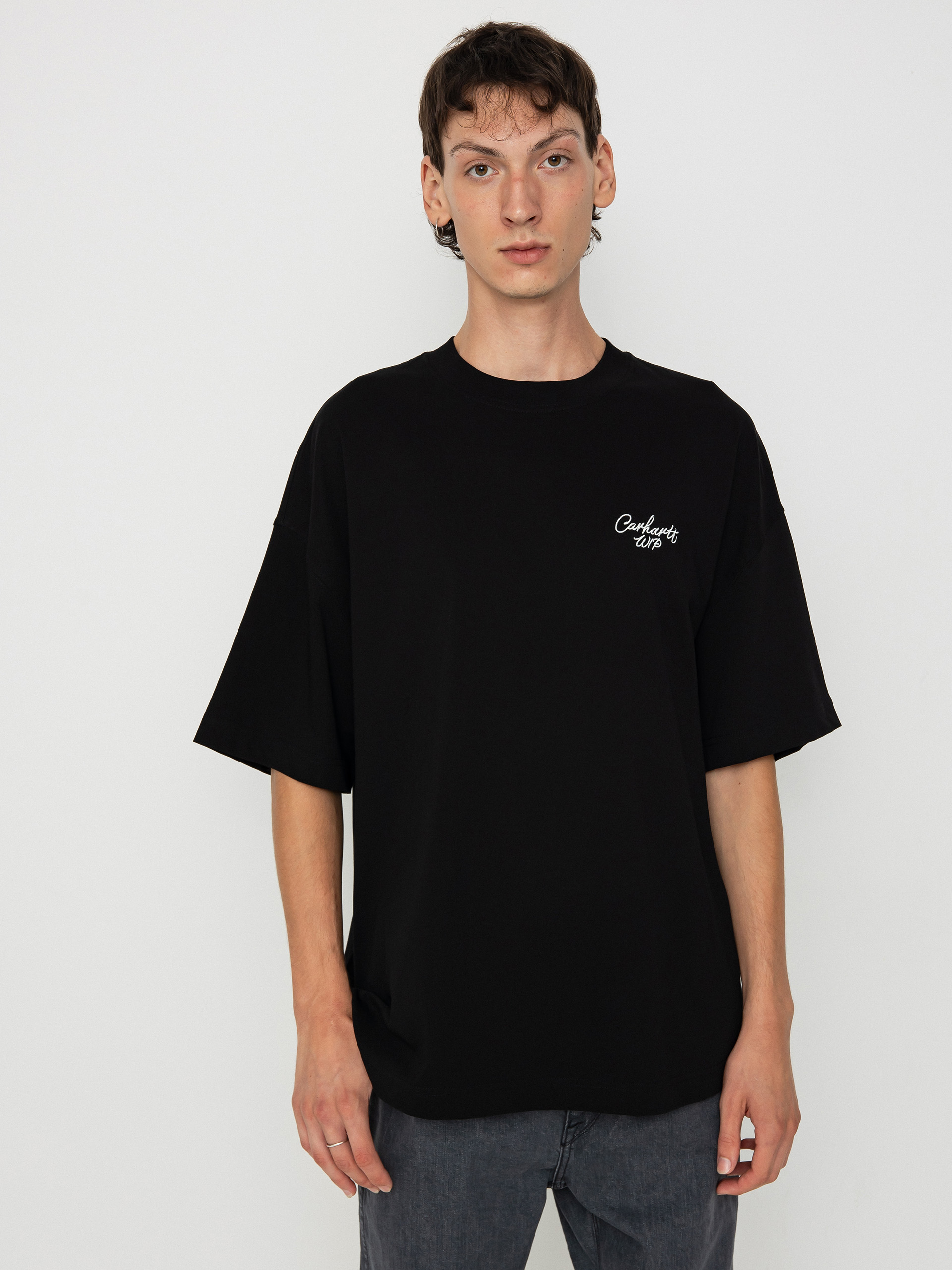 Tričko Carhartt WIP Signature Script (black/wax)