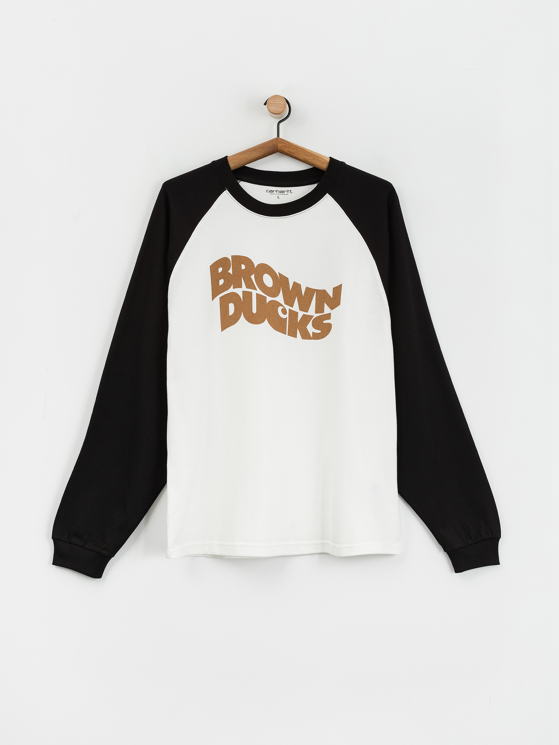 Triko Carhartt WIP Brown Ducks Baseball (white/black)