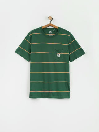 Tričko Element Basic Pocket Label (trekking green stripes)