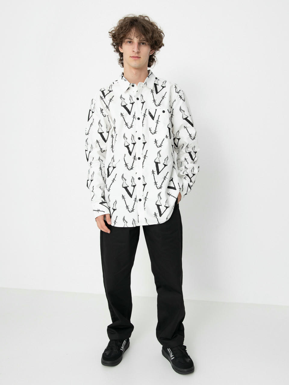 Košeľa Volcom Fergadelic Woven Ls (white)