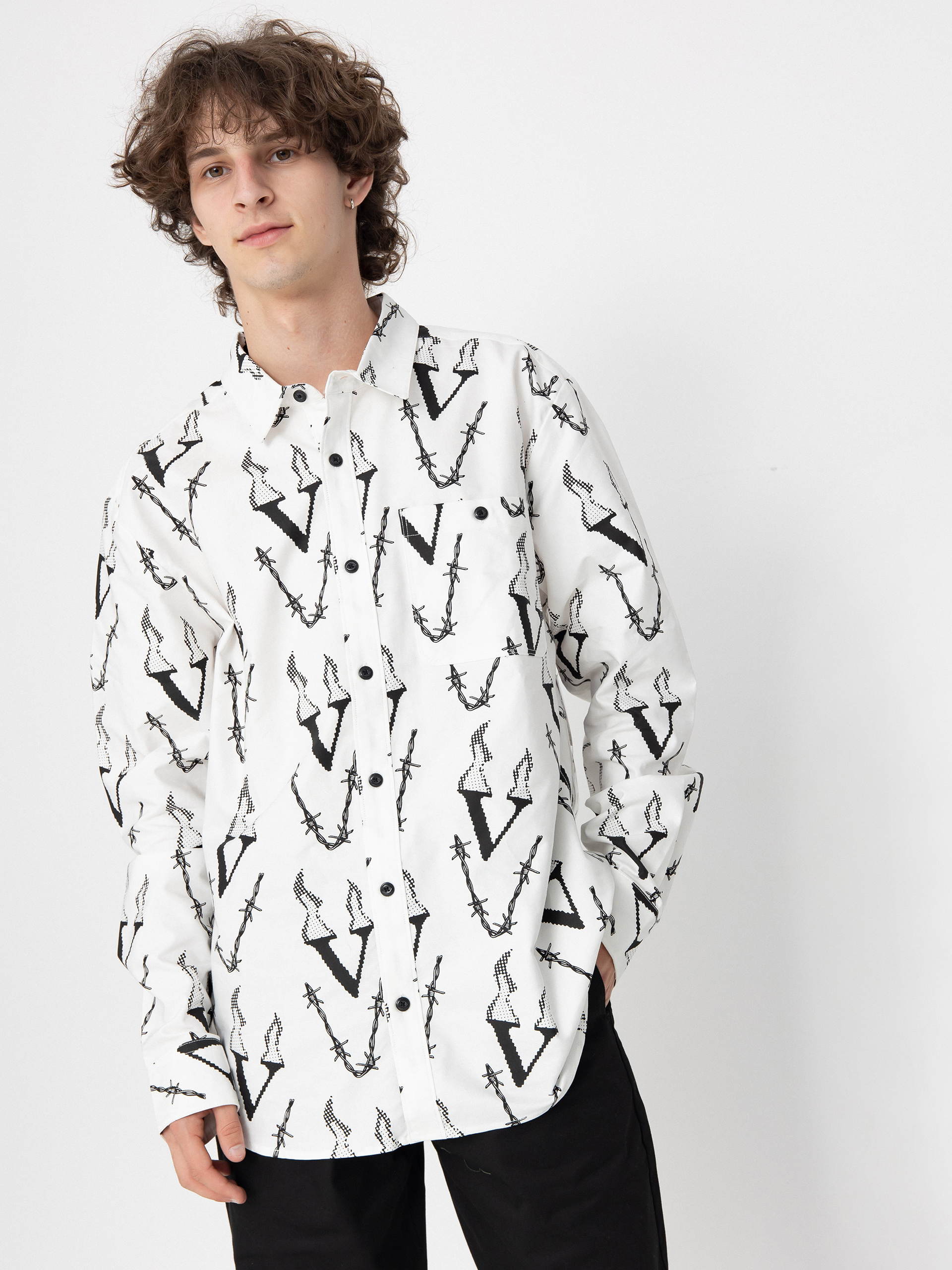 Košeľa Volcom Fergadelic Woven Ls (white)