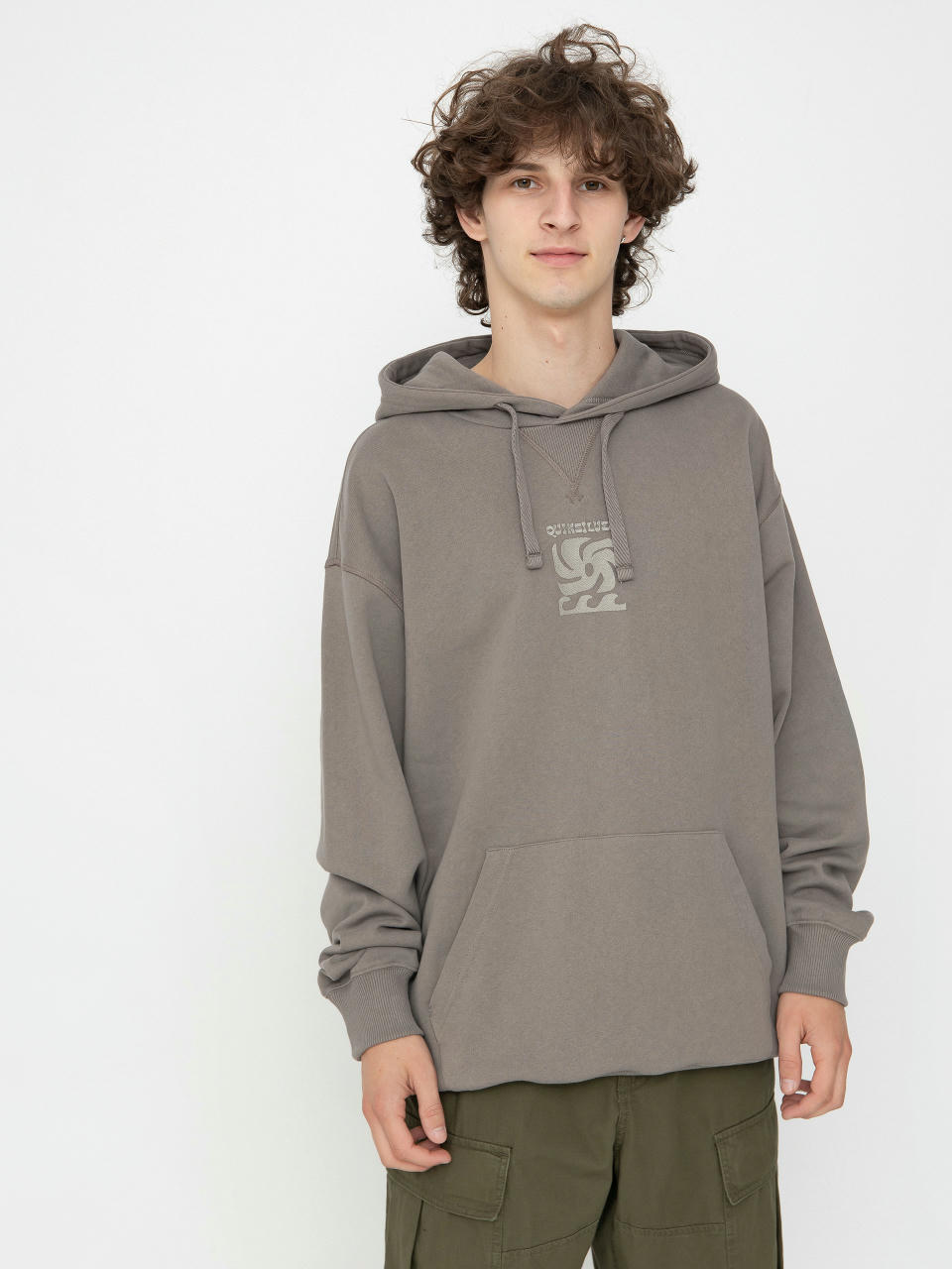 Mikina s kapucňou Quiksilver Garment Dye HD (canteen)