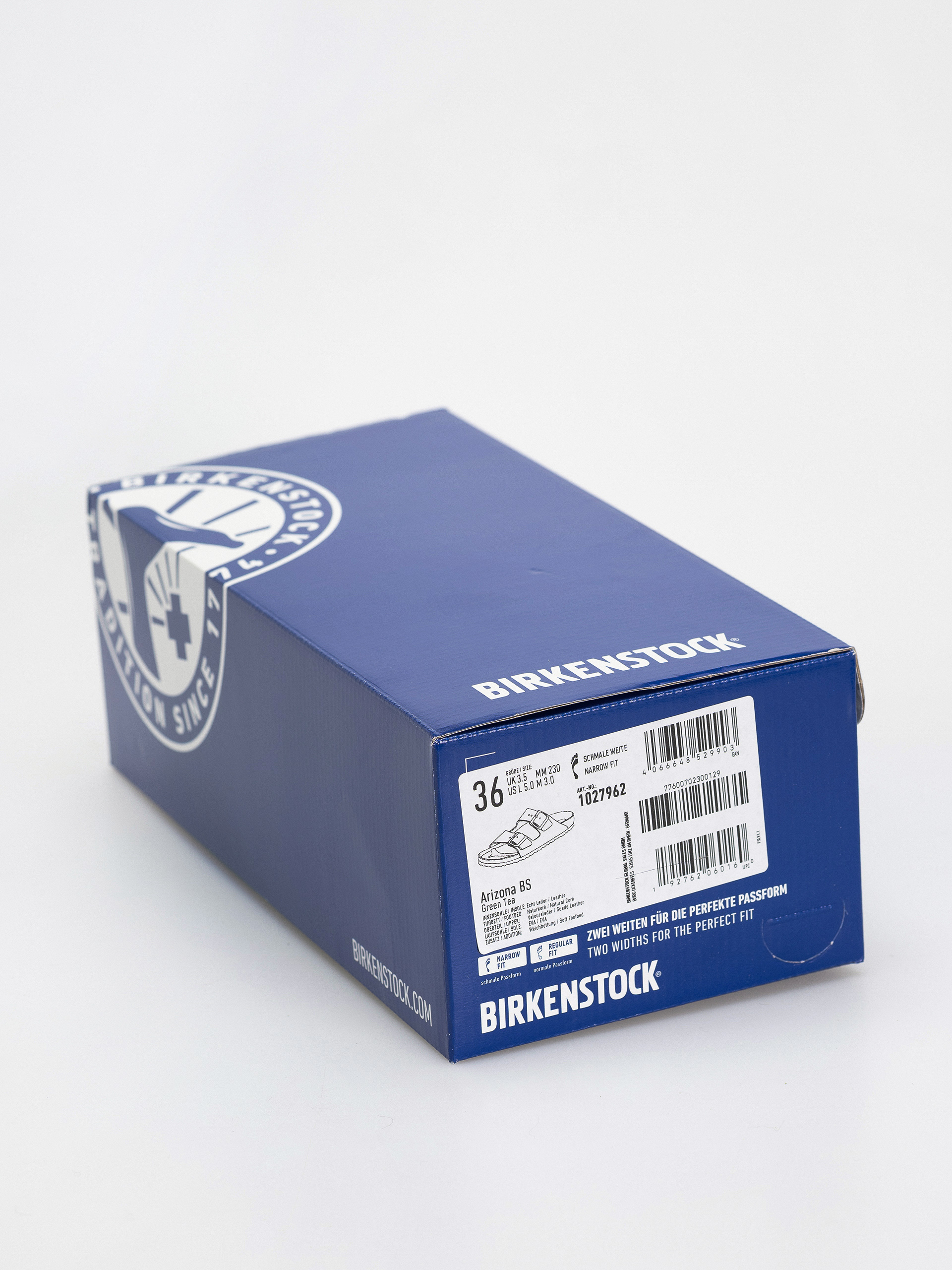 Šľapky Birkenstock Arizona Soft Footbed Suede Leather Narrow Wmn (green tea)