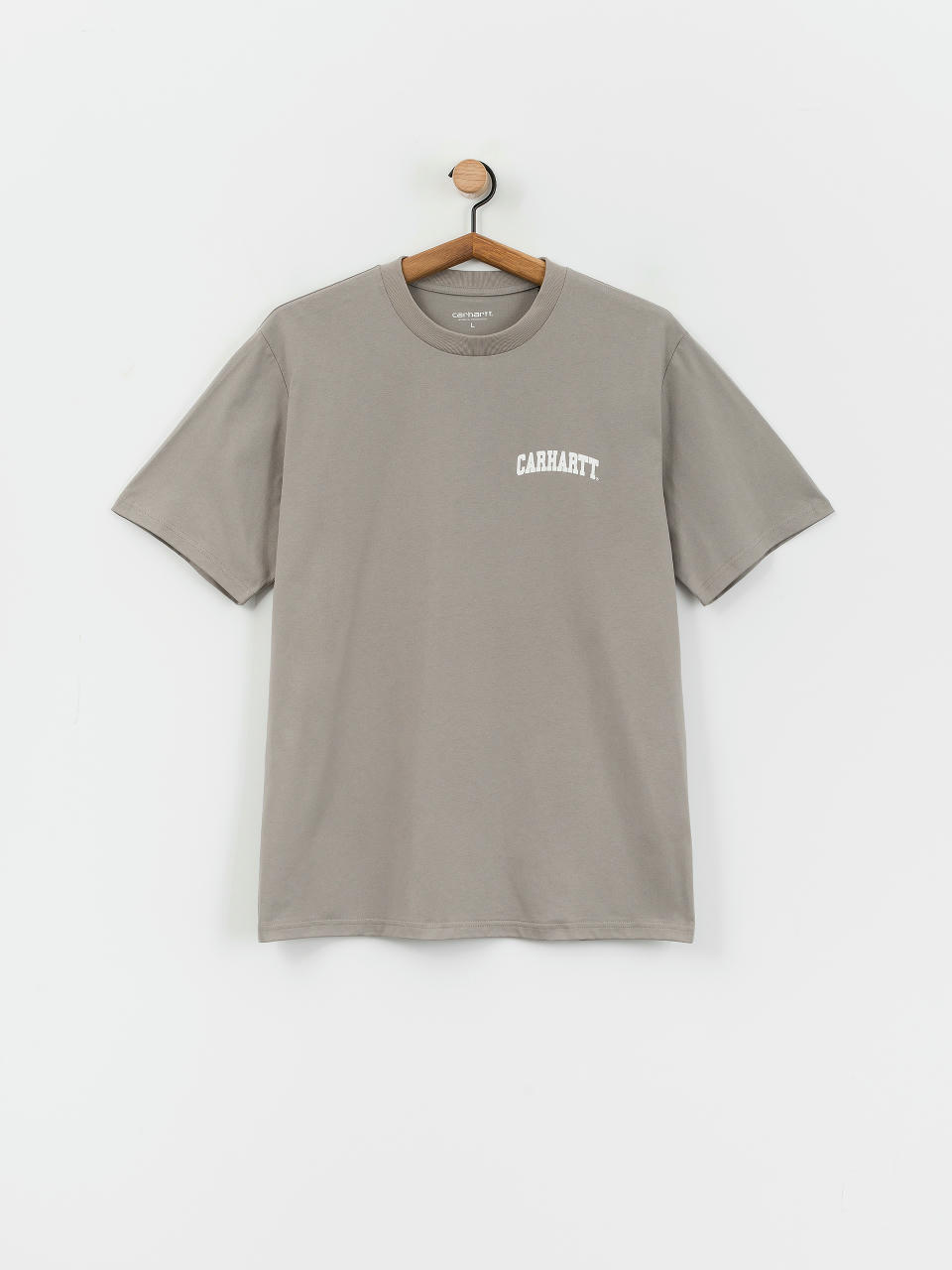 Tričko Carhartt WIP University Script (misty grey/white)