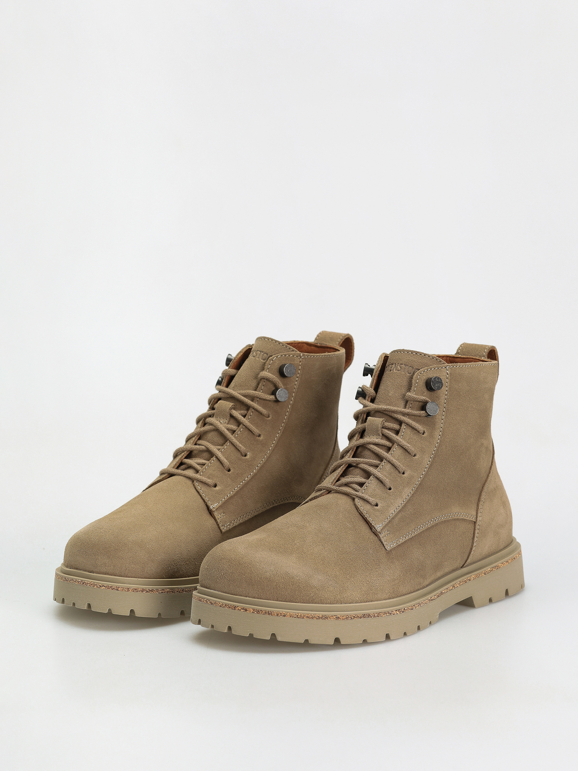 Topánky Birkenstock Highwood Lace Mid Suede Leather Regular (taupe)