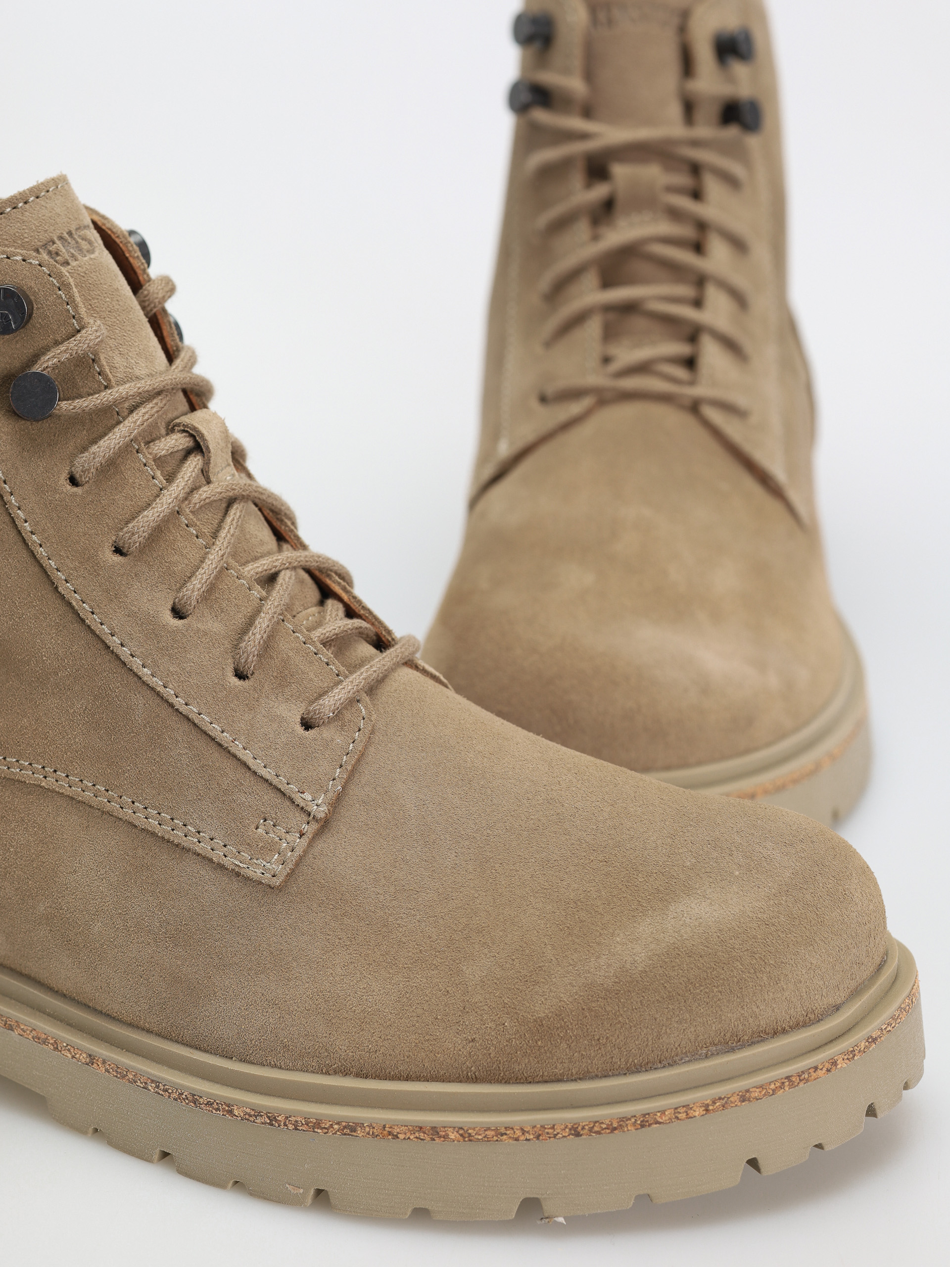 Topánky Birkenstock Highwood Lace Mid Suede Leather Regular (taupe)