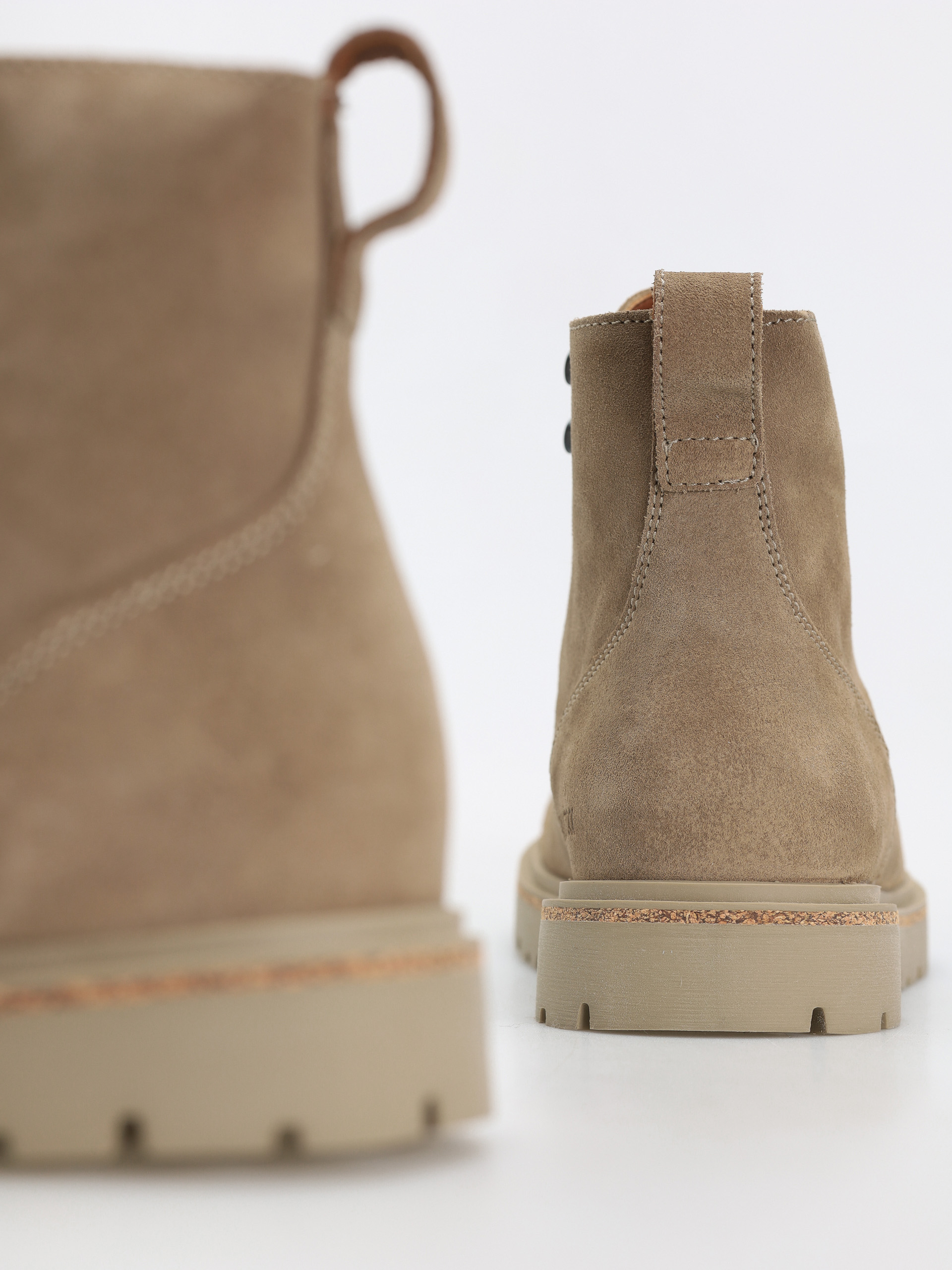 Topánky Birkenstock Highwood Lace Mid Suede Leather Regular (taupe)