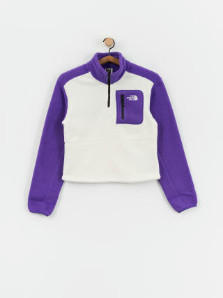 Flísová mikina The North Face Yumiori 1/4 Zip Wmn (white dune/peak purple)