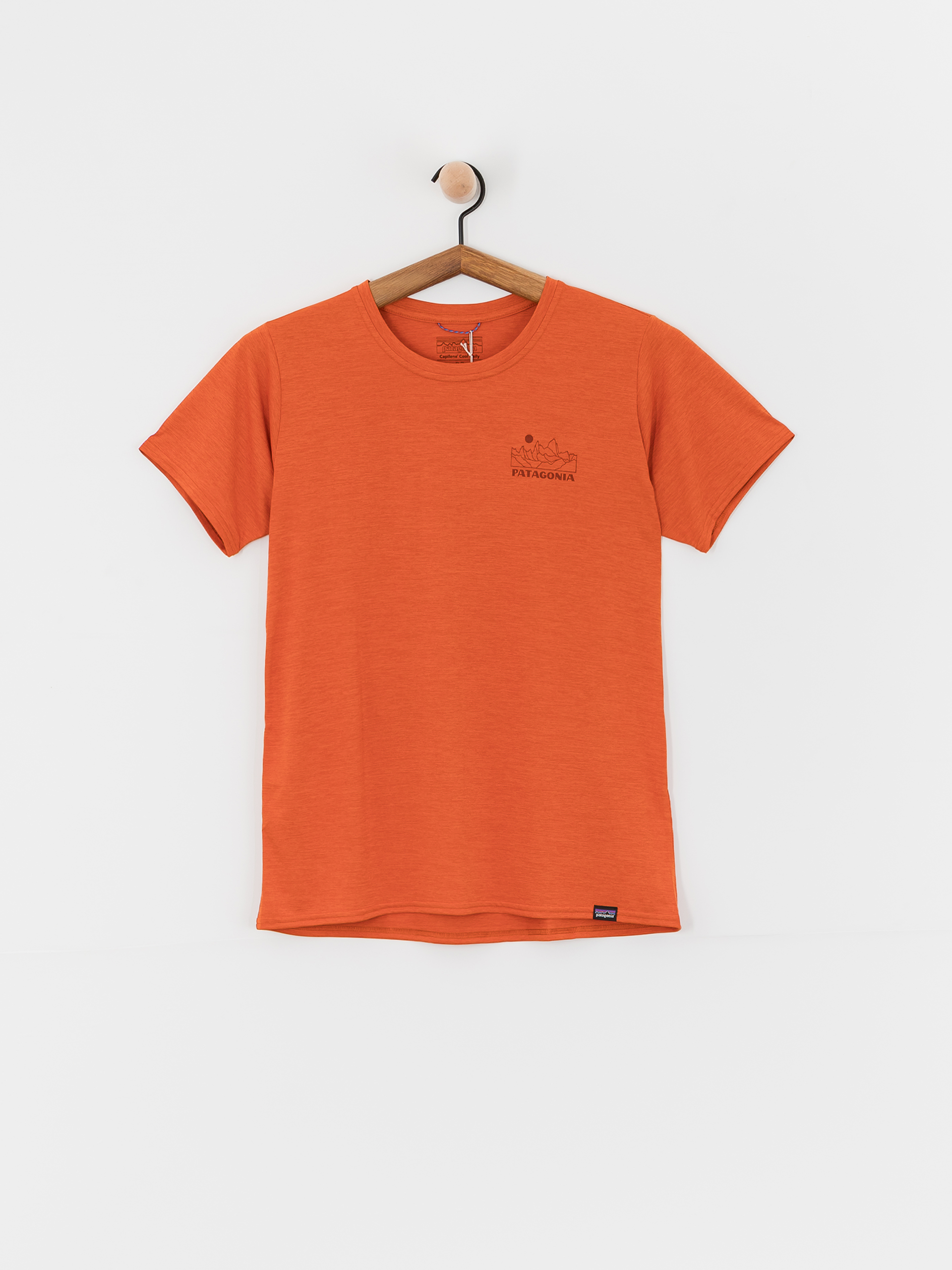 Tričko Patagonia Cap Cool Daily Graphic Lands Wmn (trailways redtail rust x dye)
