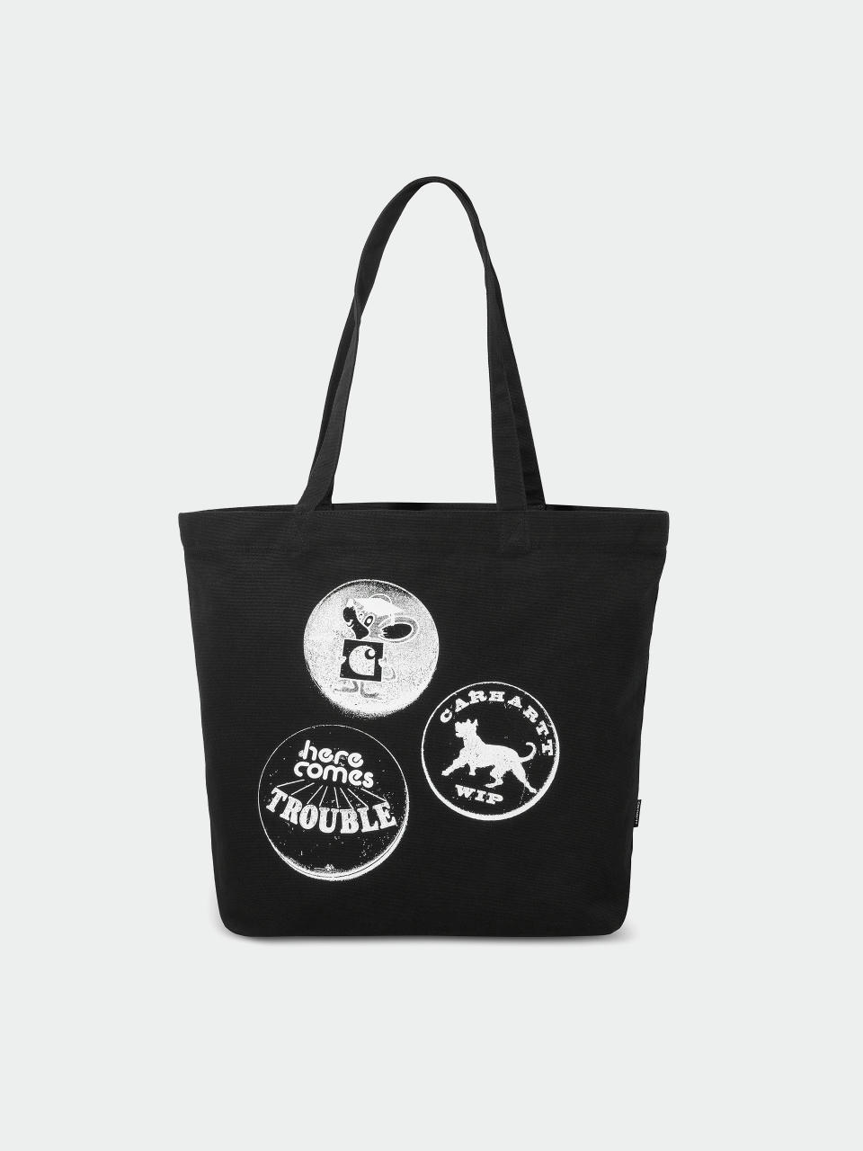 Taška Carhartt WIP Canvas Graphic Tote (pins print/black)