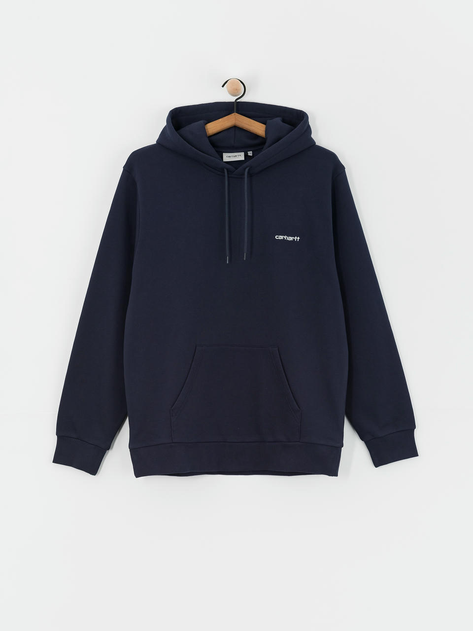 Mikina s kapucňou Carhartt WIP Script Embroidery HD (air force blue/white)