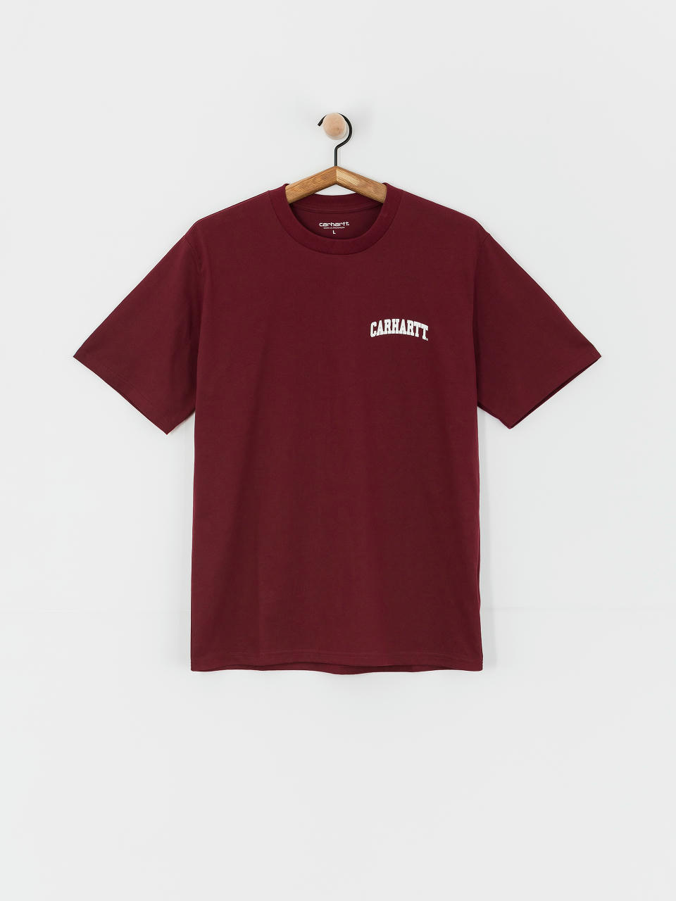 Tričko Carhartt WIP University Script (malbec/white)